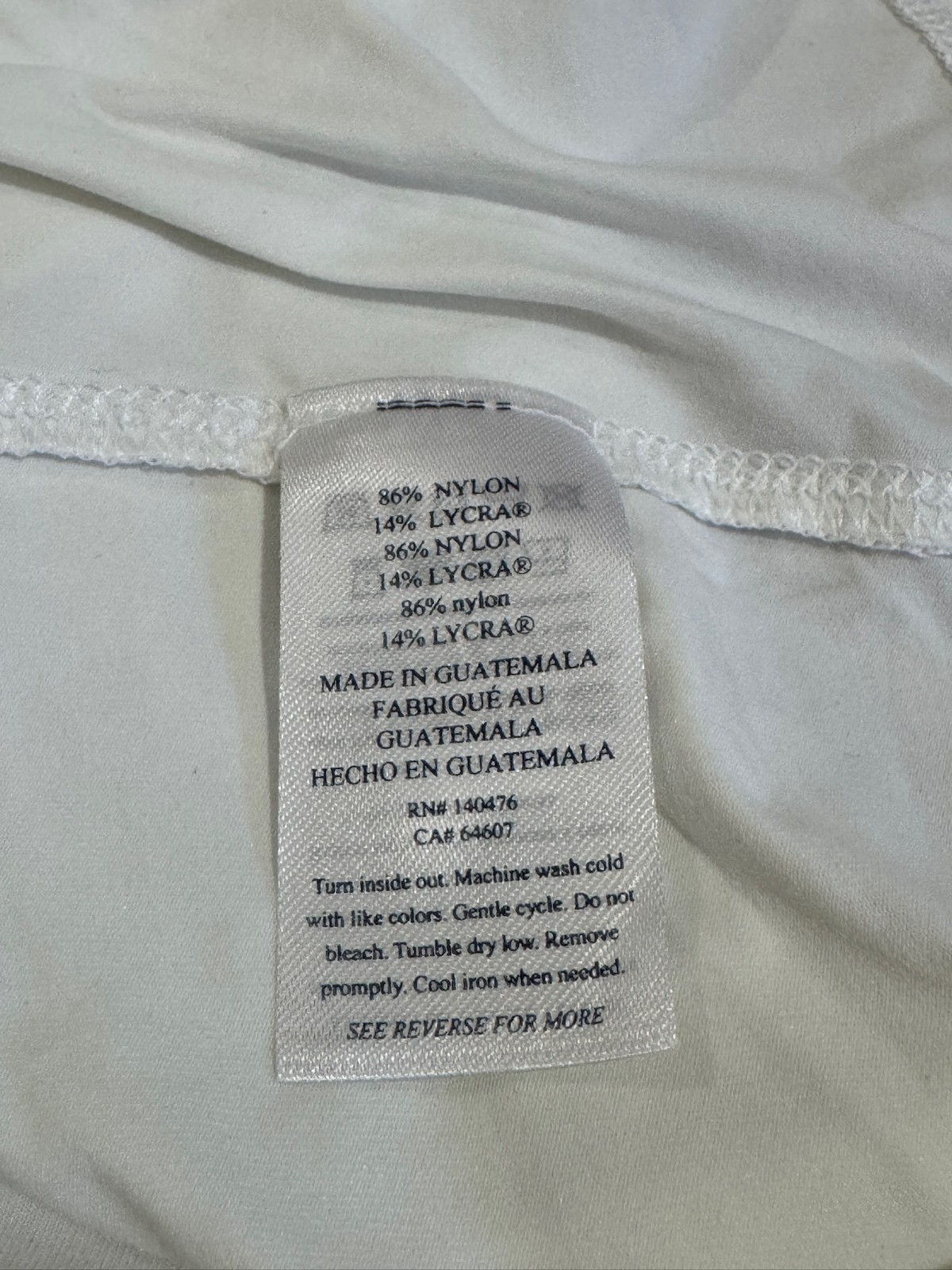 Faherty All Day Collection Mens White Nylon Crew Long Sleeve Shirt Sz L