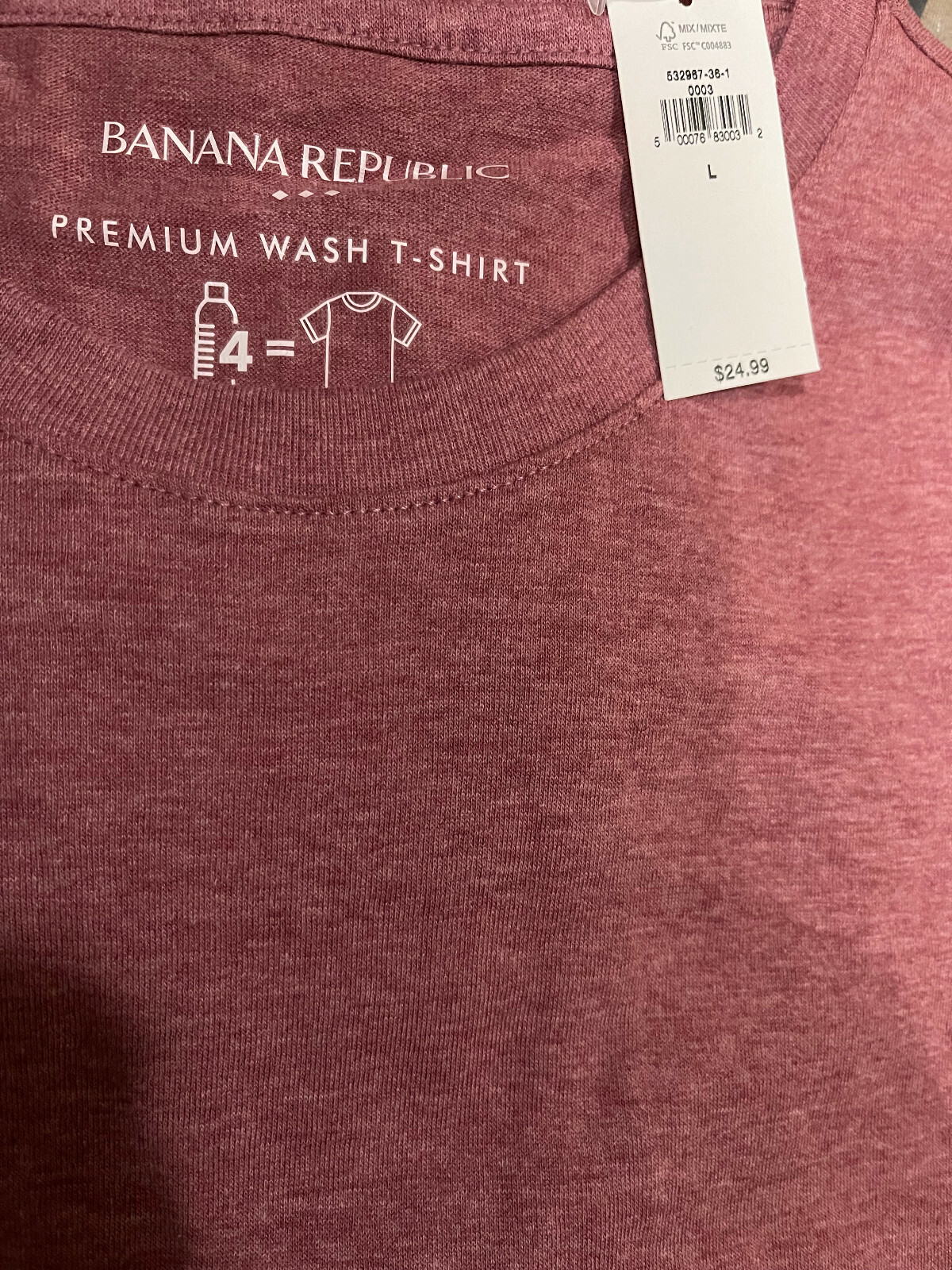 Banana Republic Men’s Short Sleeve Crew Neck Premium Wash T-Shirts S-XXL, Choice