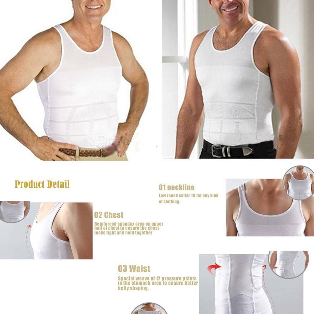 # Men’s Body Shaper Slimming Shirt Compression Sauna Vest Elastic Slim Shapewear
