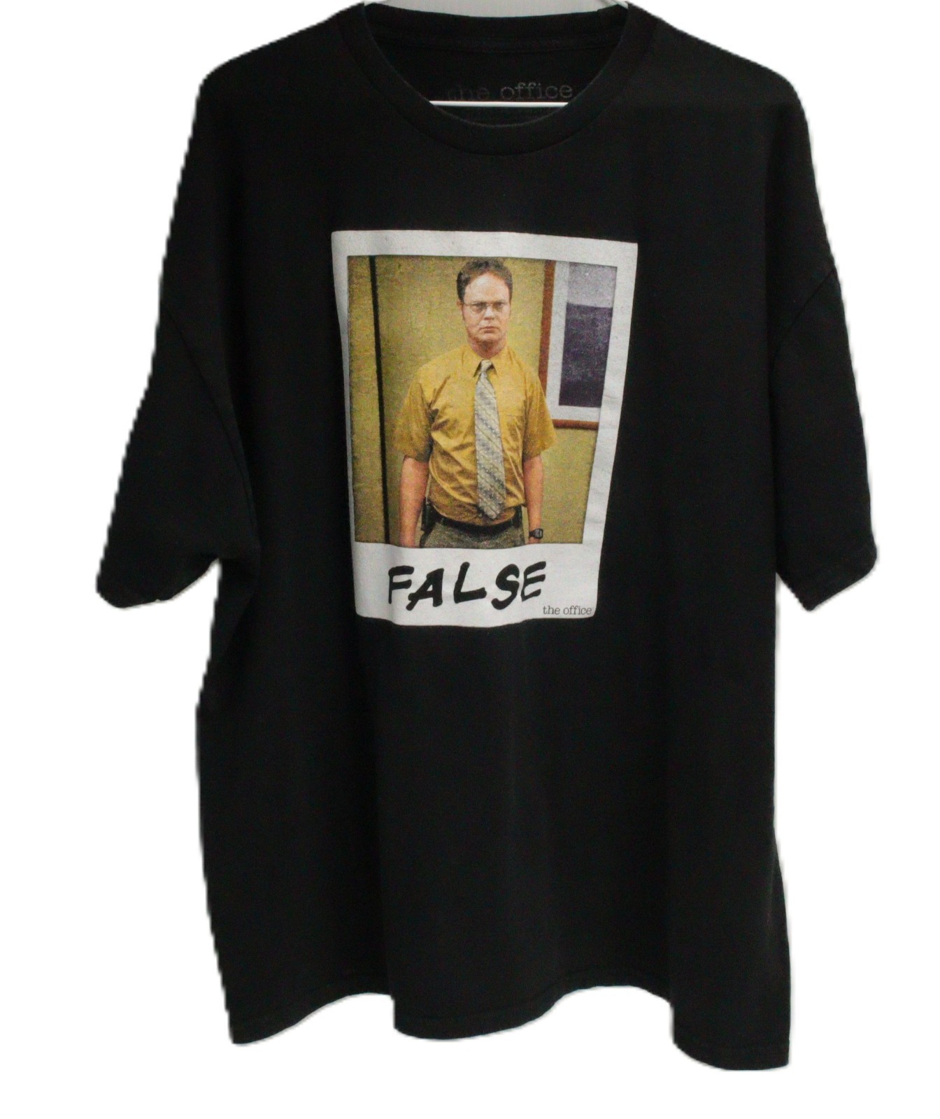 The Office Dwight Schrute “False” Men’s XXL Black T-Shirt T0274