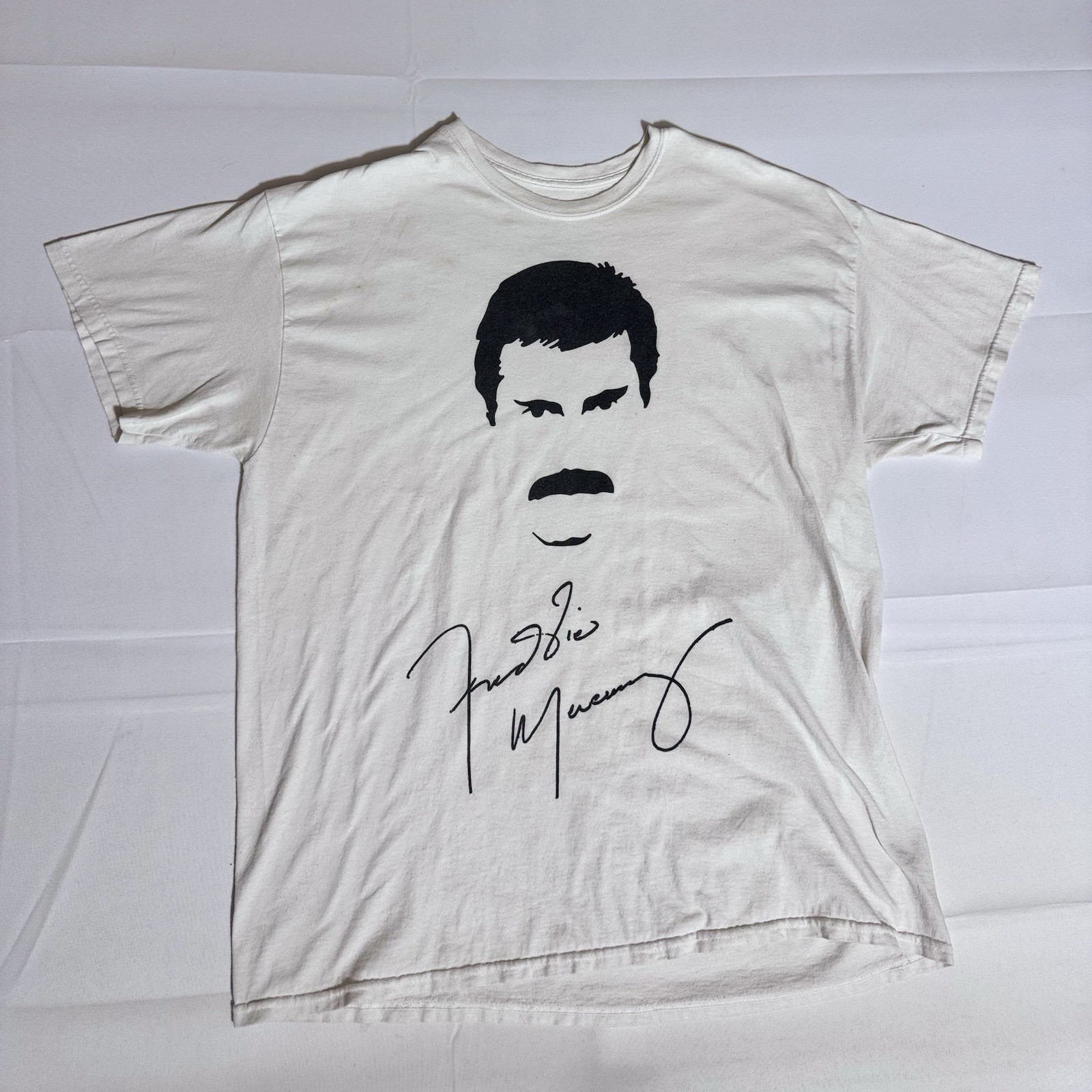 Freddie Mercury Graphic Tee, VTG, 100% Cotton, Queen, White, Male, XL