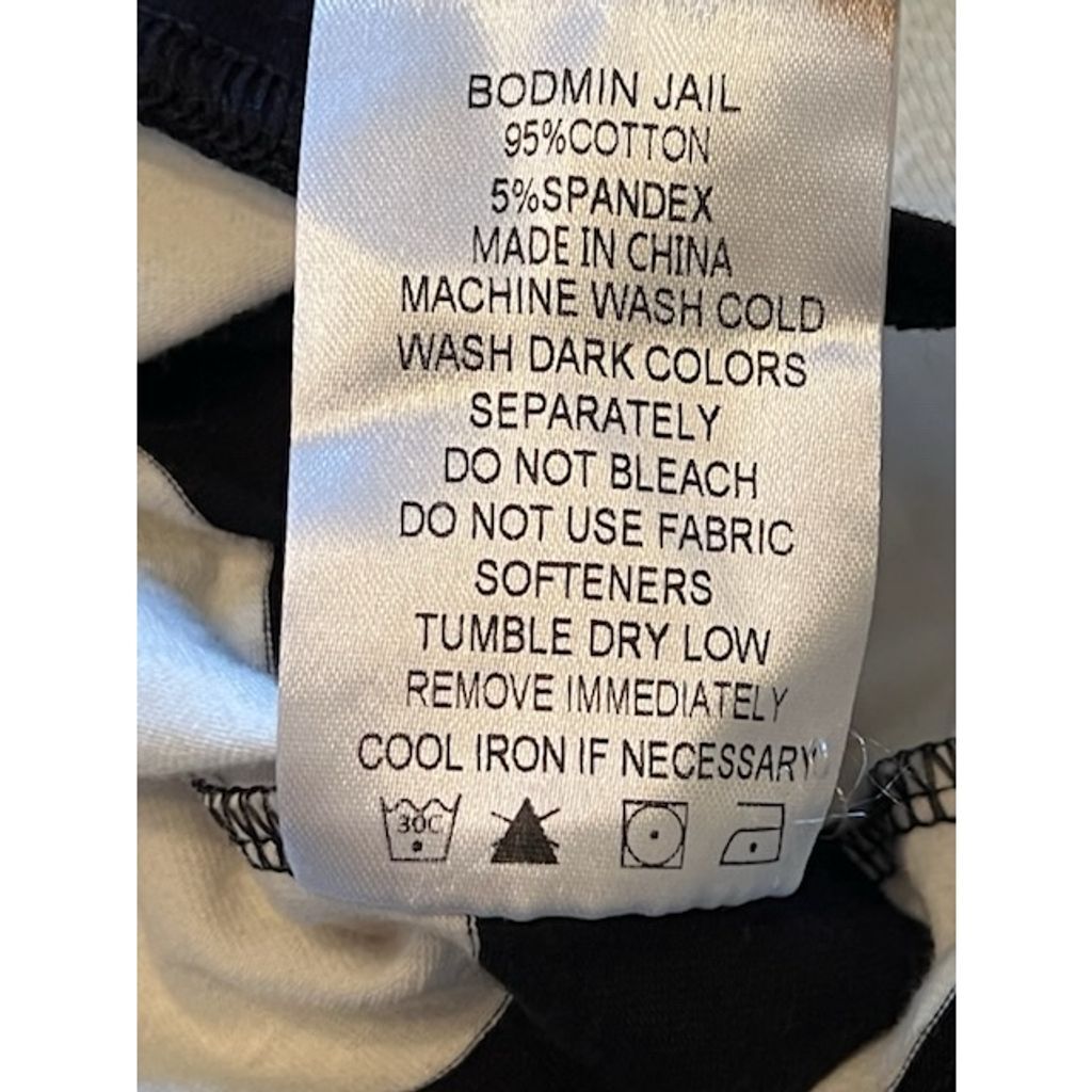 Funny World Bodmin Jail Striped T-Shirt Unisex 2T Crew Neck baby toddler