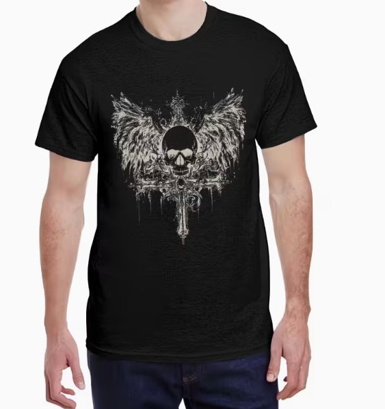 Men’s Gothic Y2K Shirt | 100% Cotton, No Other Materials Used
