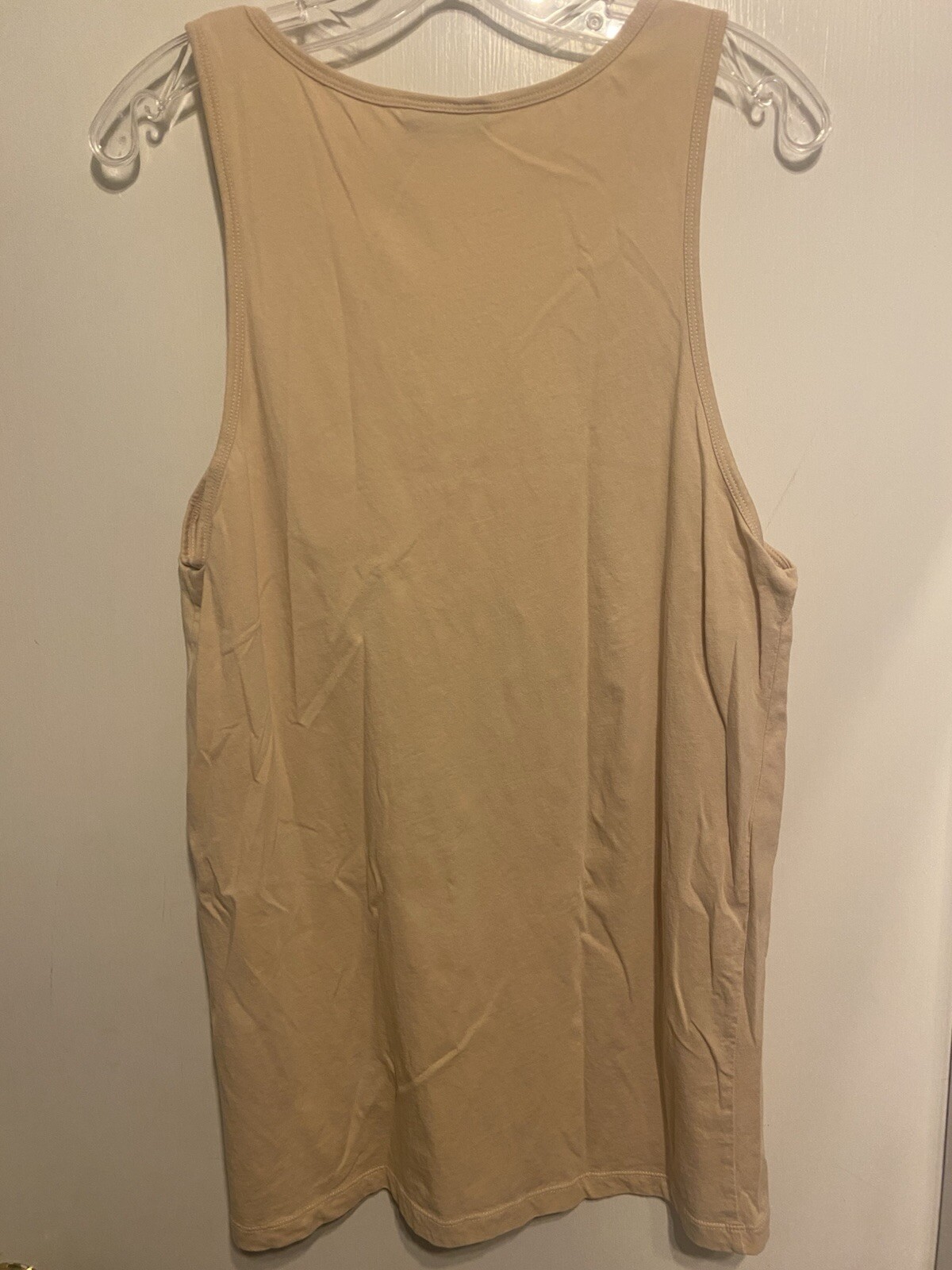 ASOS Design Men’s Beige Tank Top Size Medium Long Tall NWOT Scoop neck Cotton
