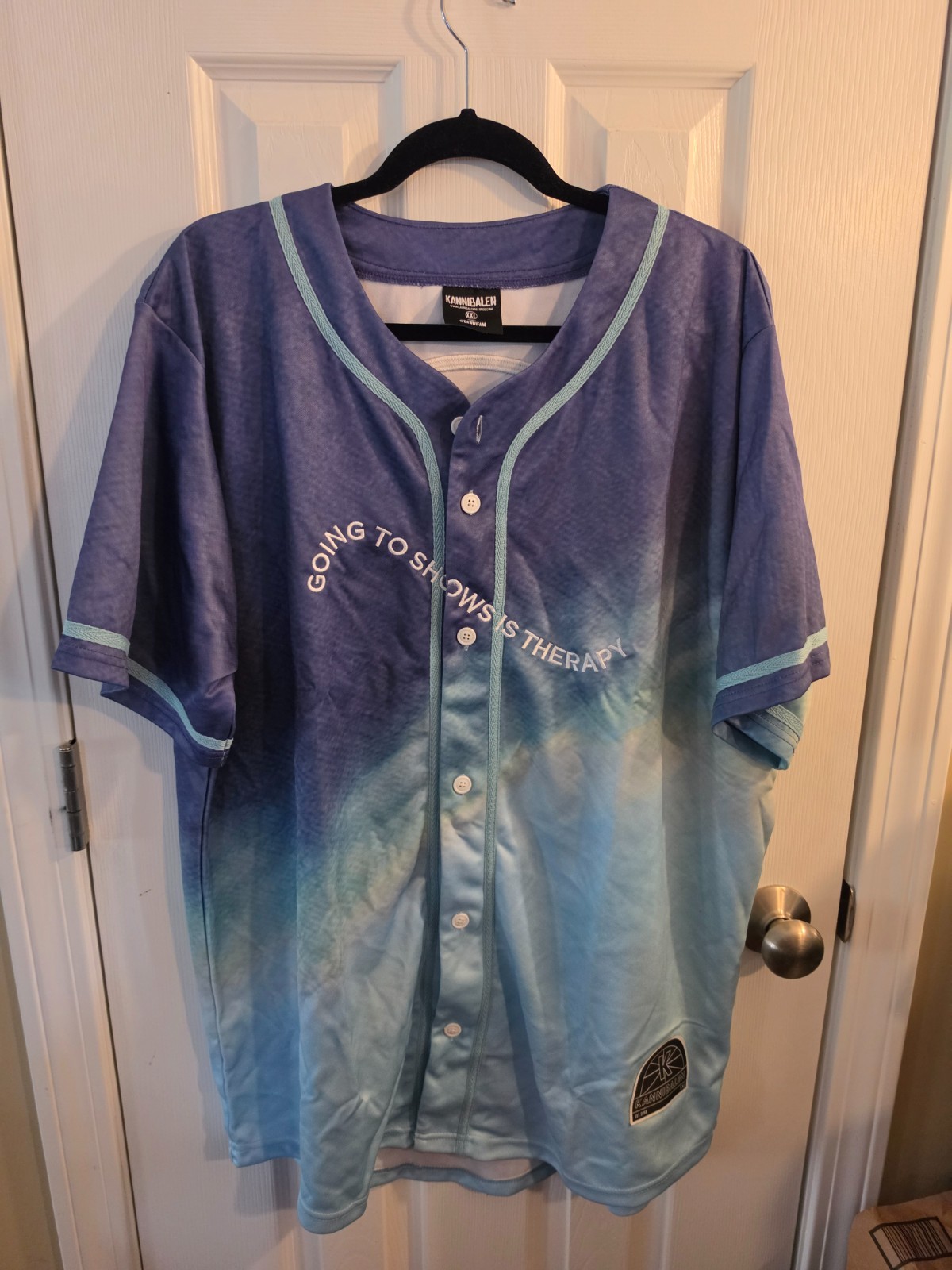 BTSM Black Tiger Sex Machine “Going to Shows is my Therapy” Baseball Jersey 2XL