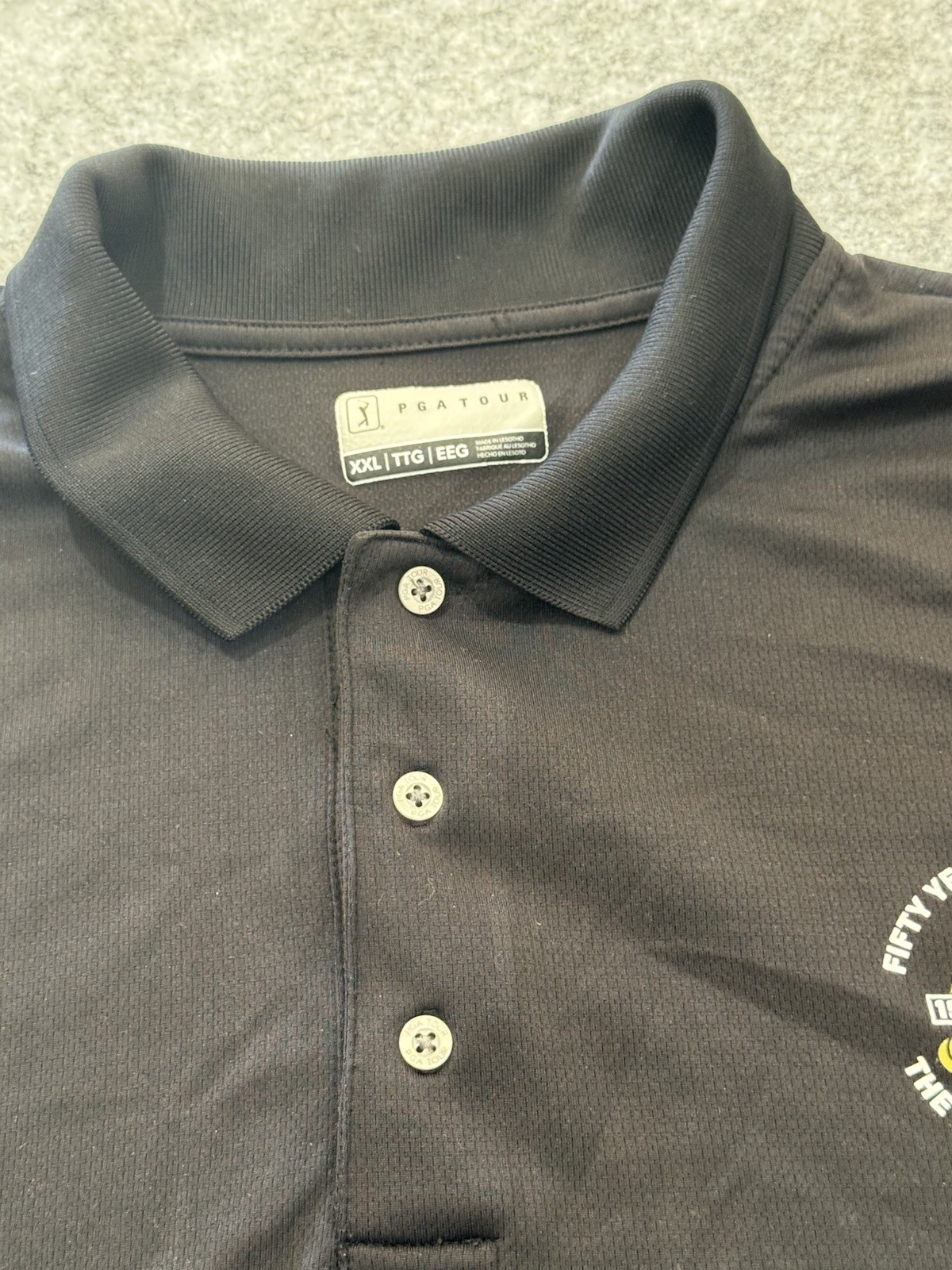 VP Racing Fuels 50 Yrs Polo Short Sleeve Men’s Black Size 2XL on PGA Tour Brand