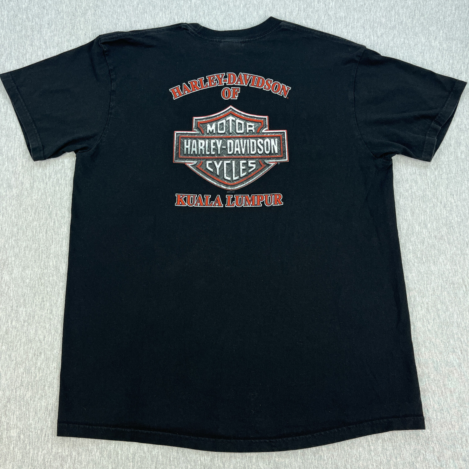 Harley-Davidson Kuala Lumpur T-Shirt Mens XL Black Double-Sided Moto Malaysia
