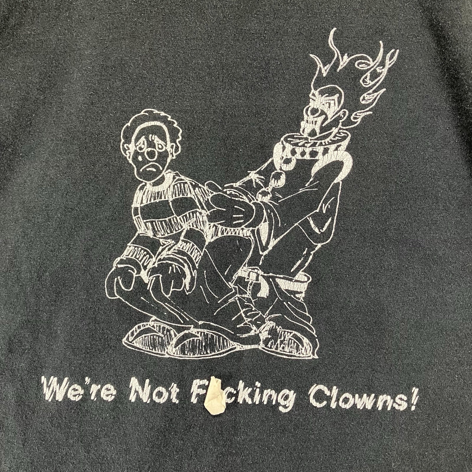 Vintage Y2K 2000s Offensive Clown T Shirt Large “We’re Not F%cking Clowns” Adult