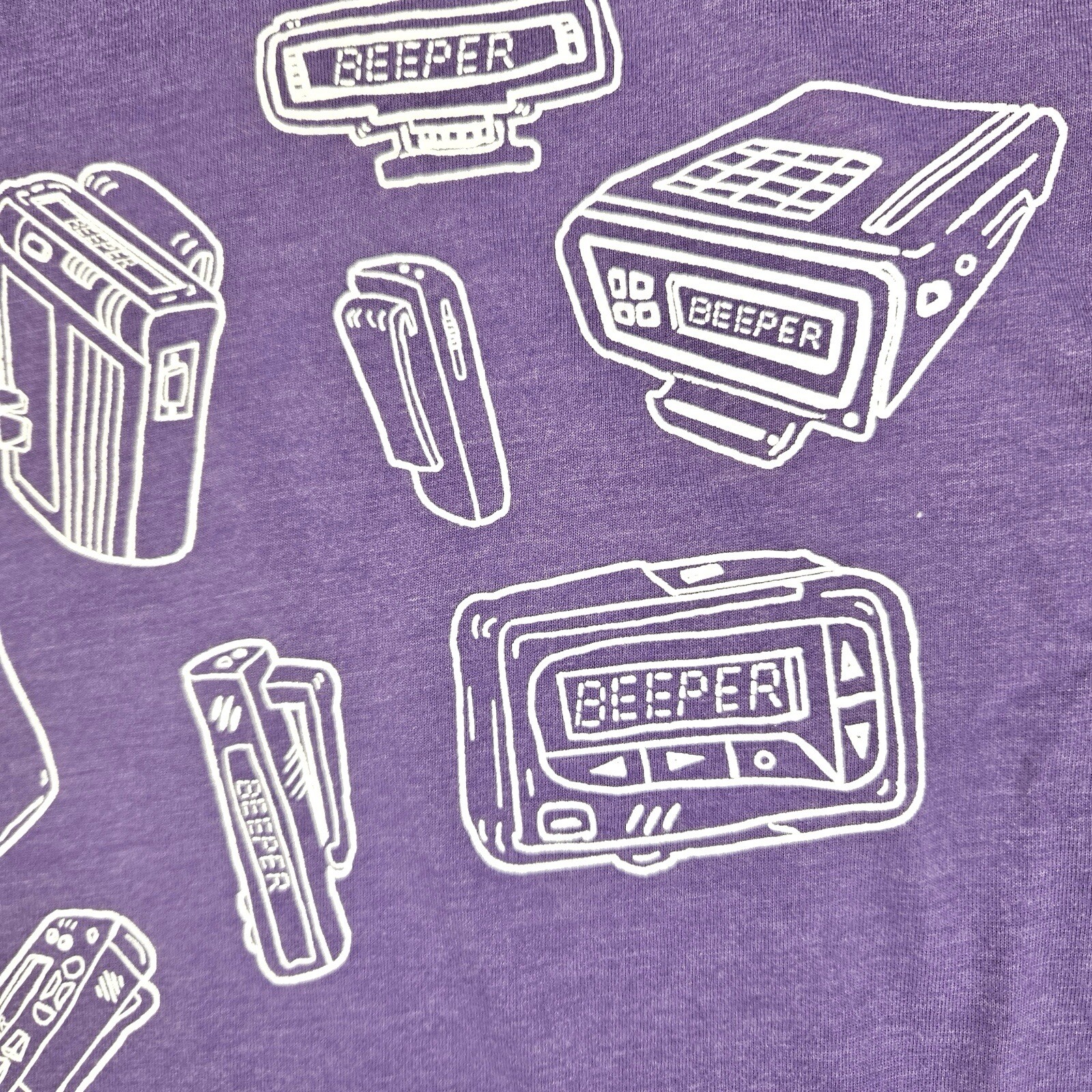 OG Beeper Pager Tee Purple T-Shirt Men’s M Medium Next Level Apparel