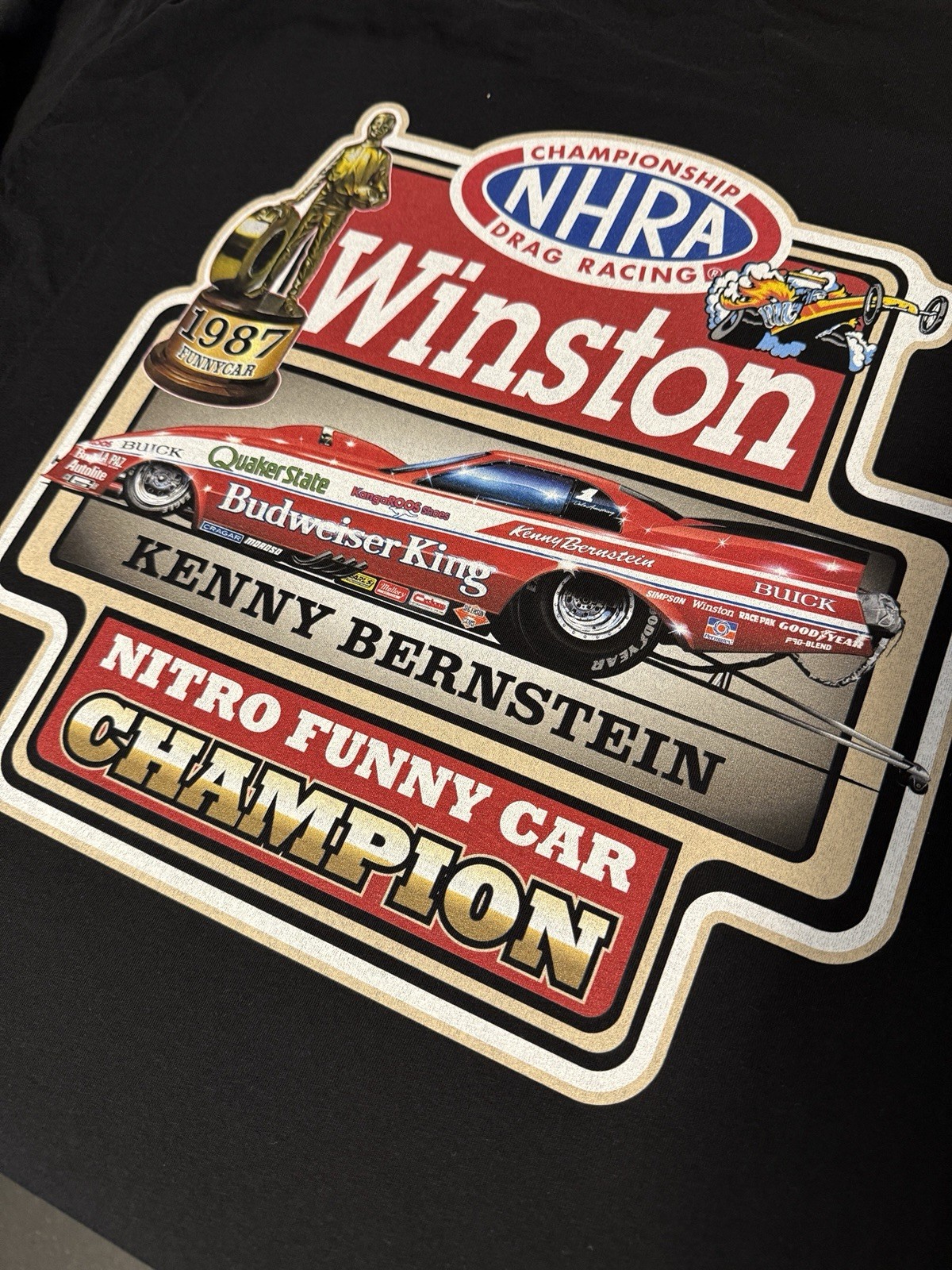 NHRA Winston Pro Stock World Champions Shirts 1984 to 1993 T-Shirt (296)