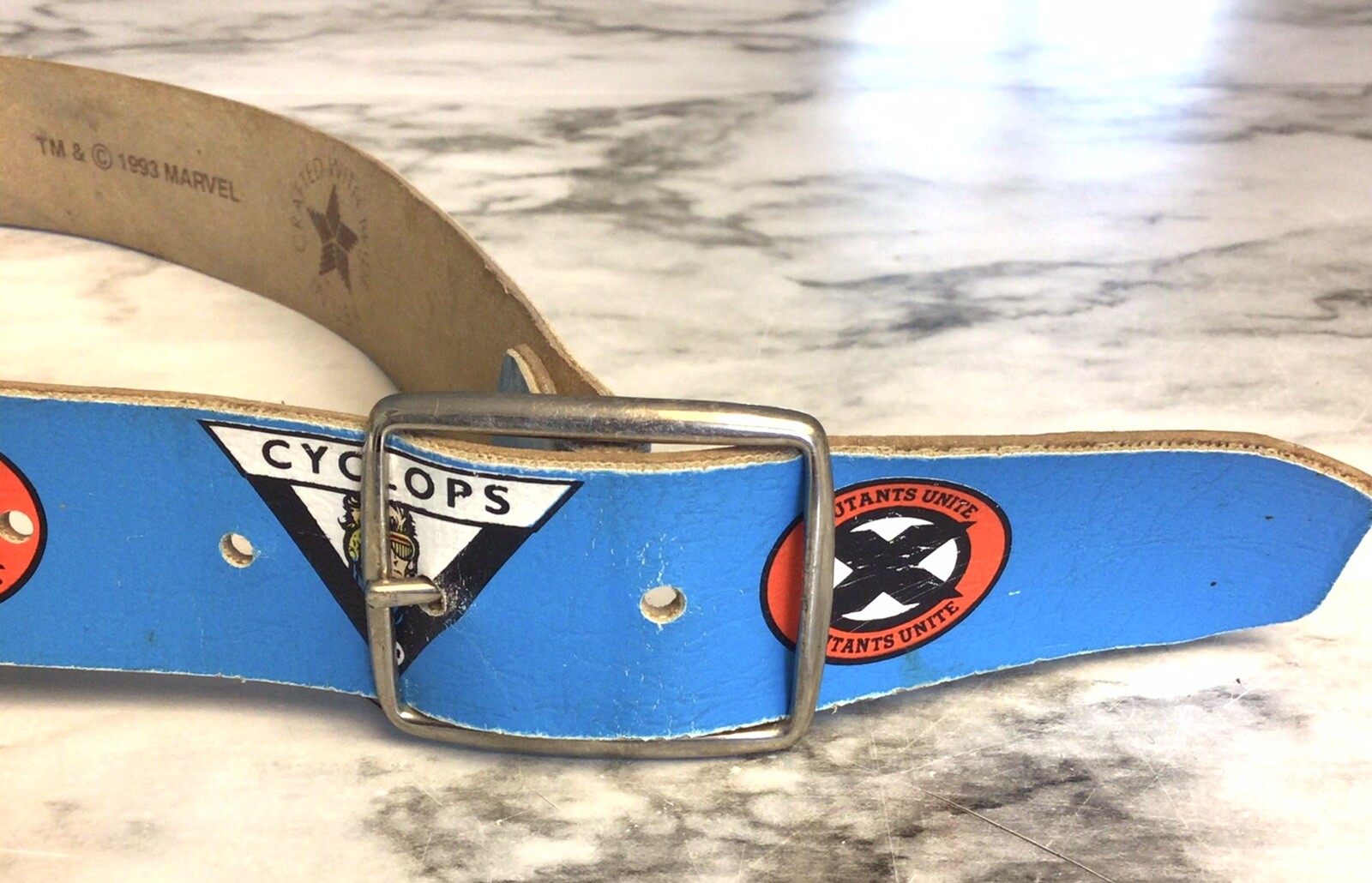 1993 Marvel Universe X- Men Mutants Unite Childs Belt Wolverine Gambit Cyclops