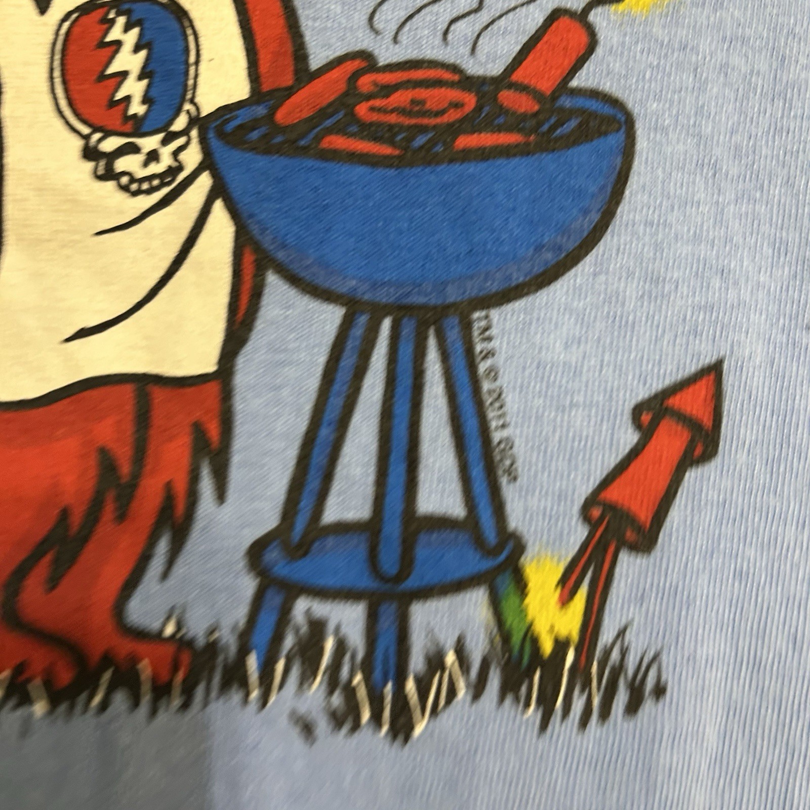 Liquid Blue GRATEFUL DEAD Grillin n Chillin 4th of July Fireworks XL TShirt 2011