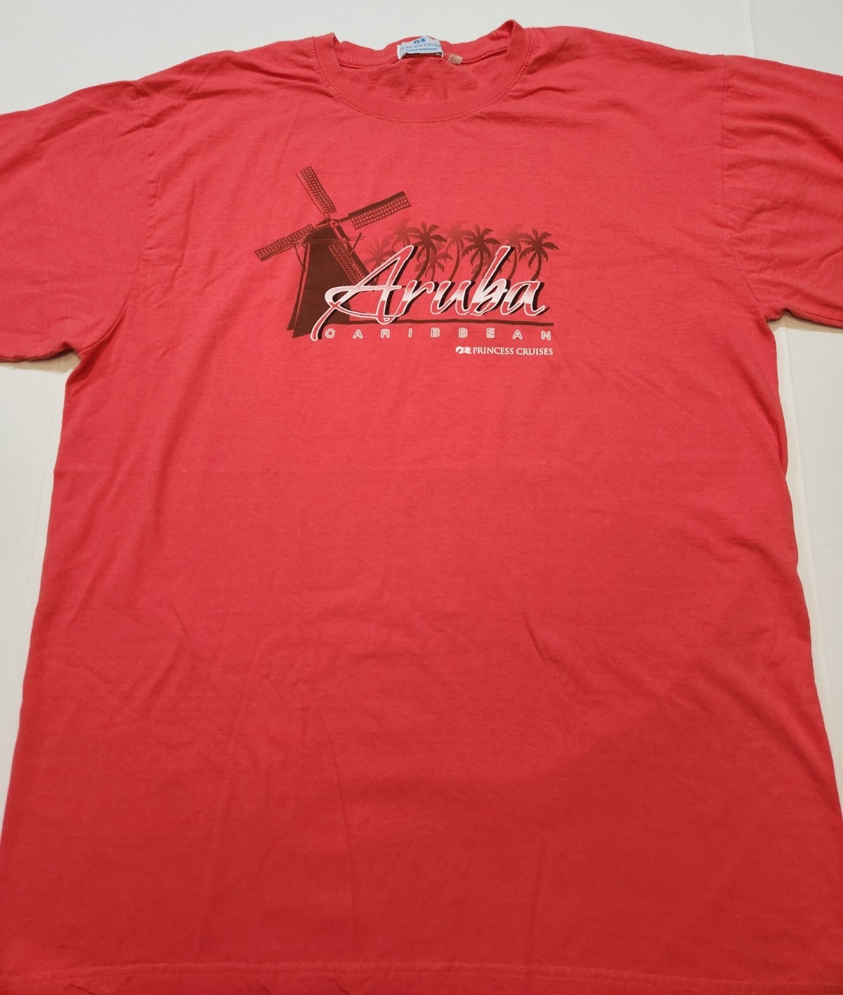 Princess Cruises Escape Completely Aruba Caribbean Salmon Color T-Shirt 2XL