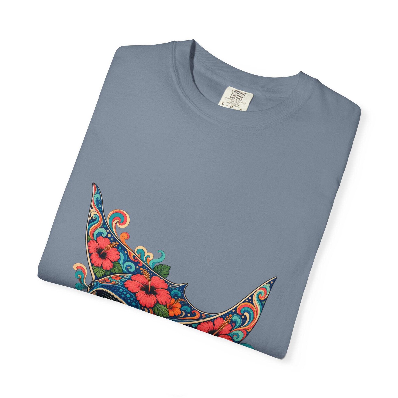 Psychedelic Hibiscus Manta Graphic Tee