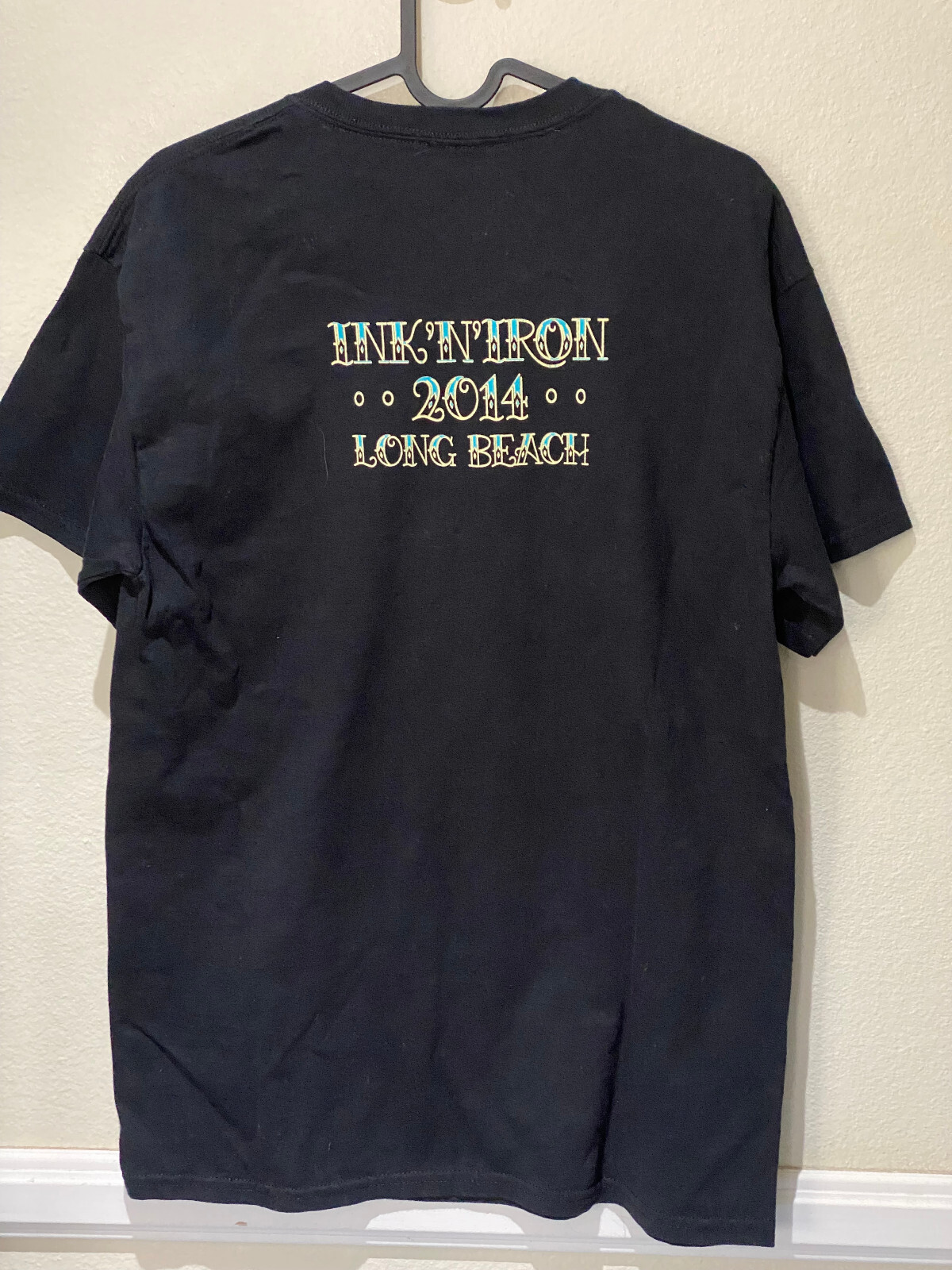 INK N IRON 2014 Long Beach, CA Queen Mary Graphic Black Tshirt – Unisex Sz M