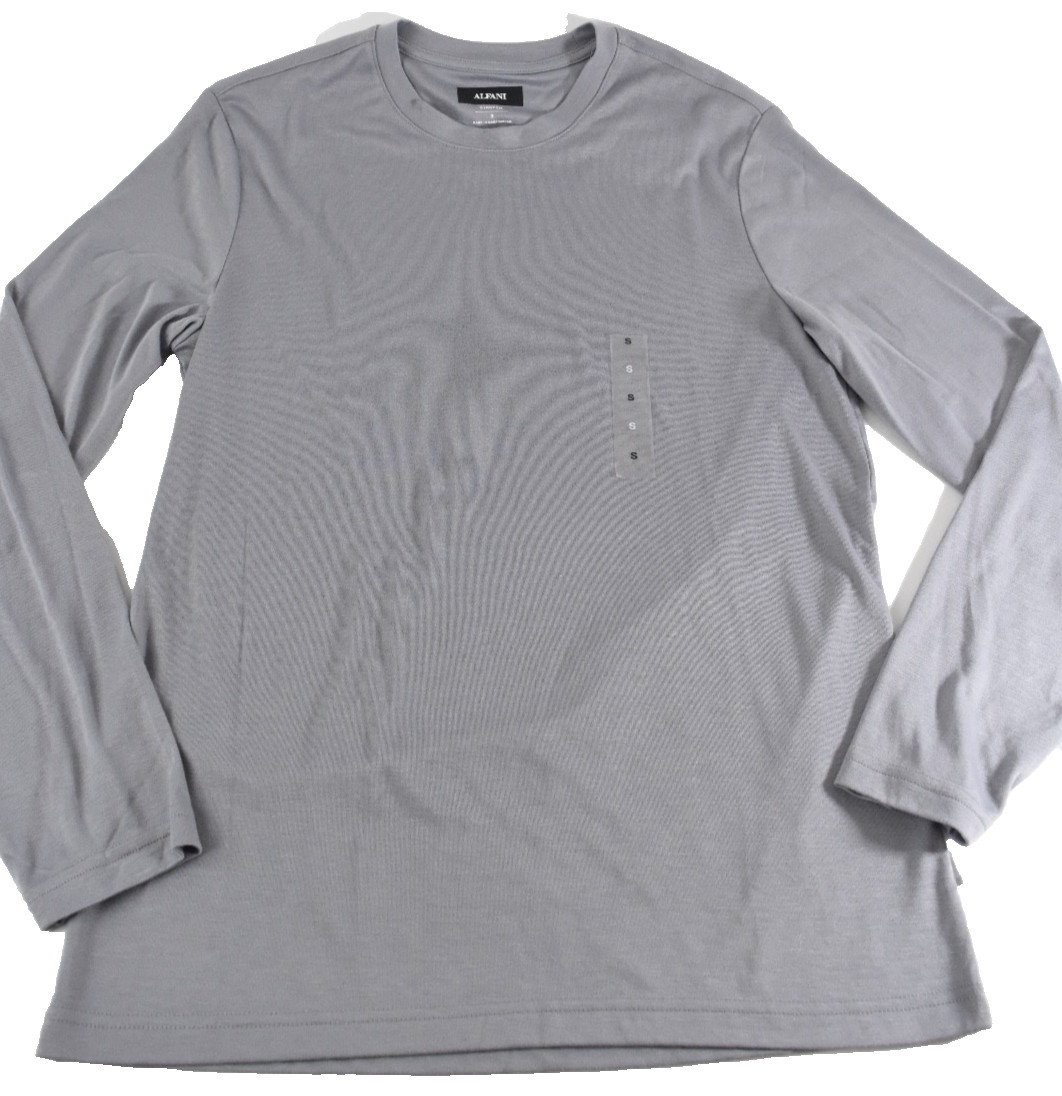 Alfani Men’s T-Shirt New S M L XL XXL 3XL Gray Standard Stretch Basic Knit Solid