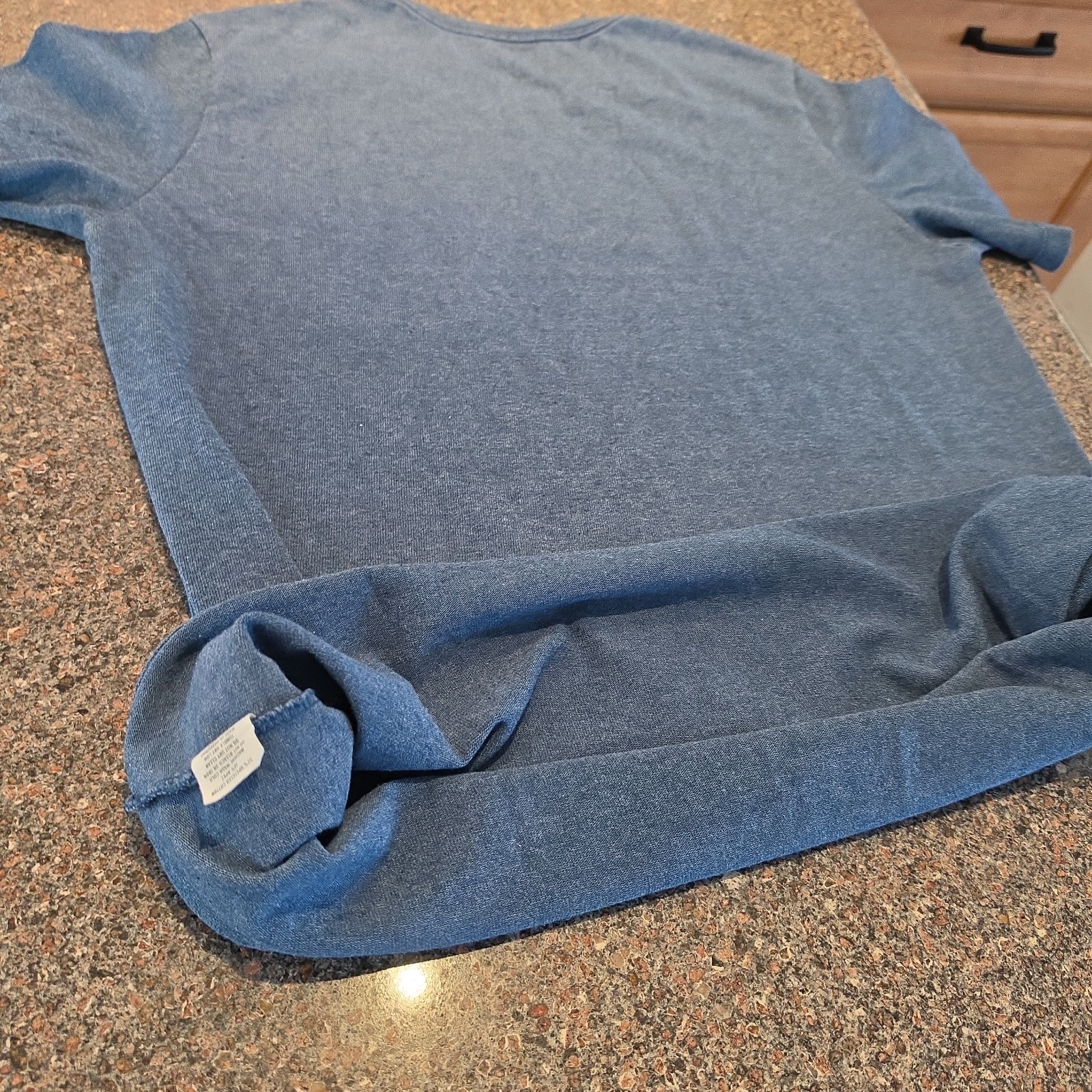 TAYLOR STITCH Heather Blue Short Sleeve Pocket Shirt Sz 42 (L) Heavy Cotton EUC