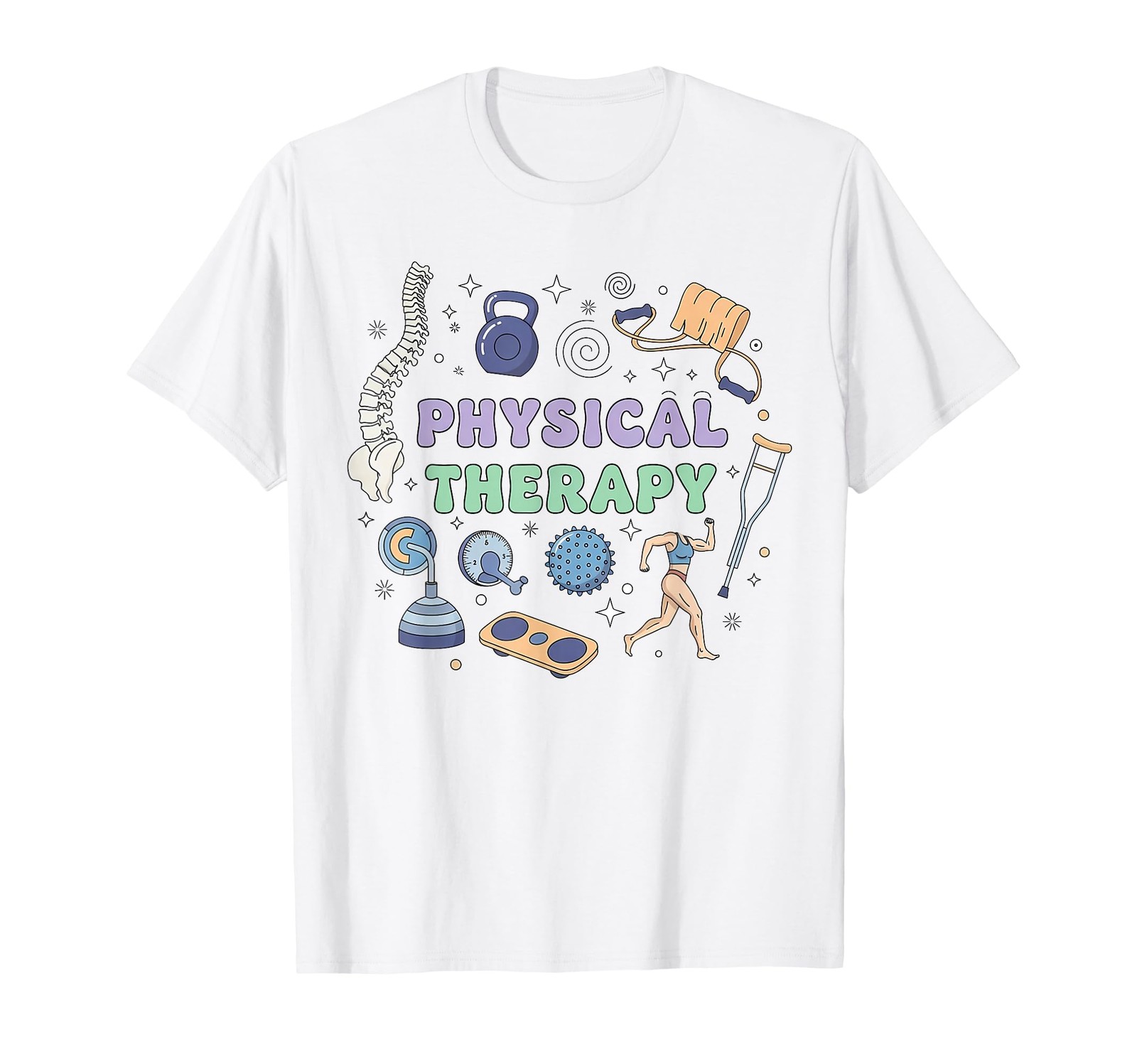Physical Therapy PTA Retro Groovy PT Exercise DPT Therapist T-Shirt