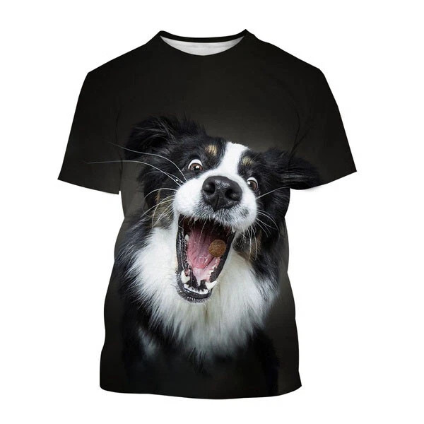 Dog Smile Funny Gift For Family T-shirt 3D Full Size S-5XL