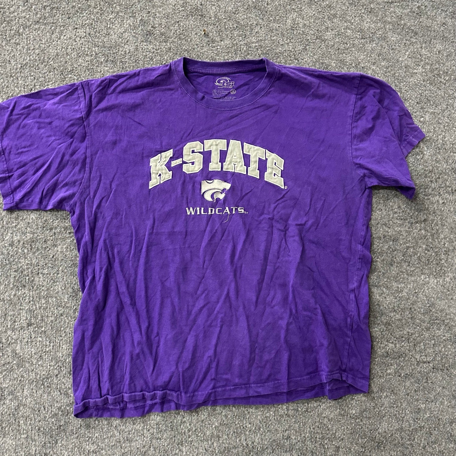 TSI Sportswear T-Shirt Mens Size 2XL Purple K-State Wildcats Graphic NCAA Cotton