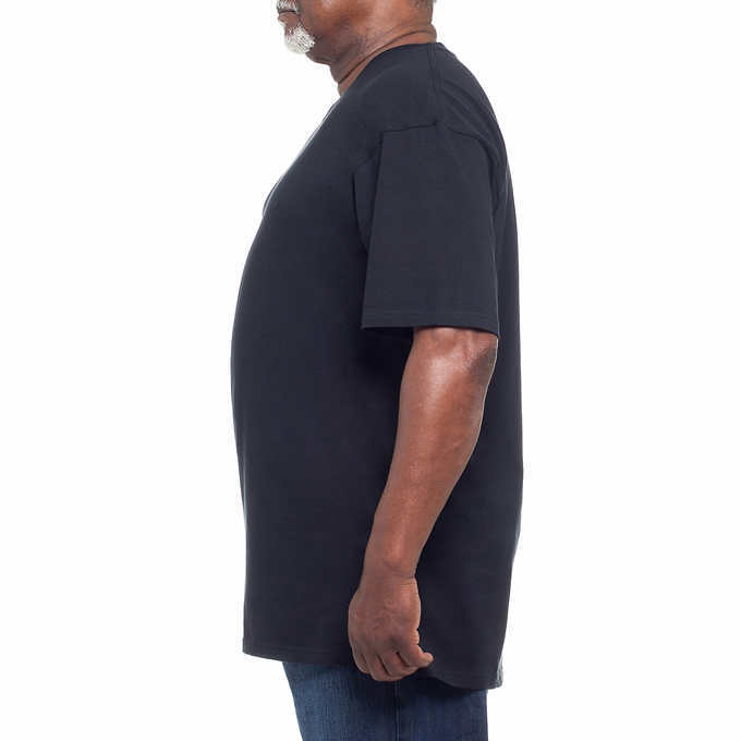 Kirkland Signature Men’s Crew Neck T Shirts 6 Pack Tagless 100% Combed Cotton