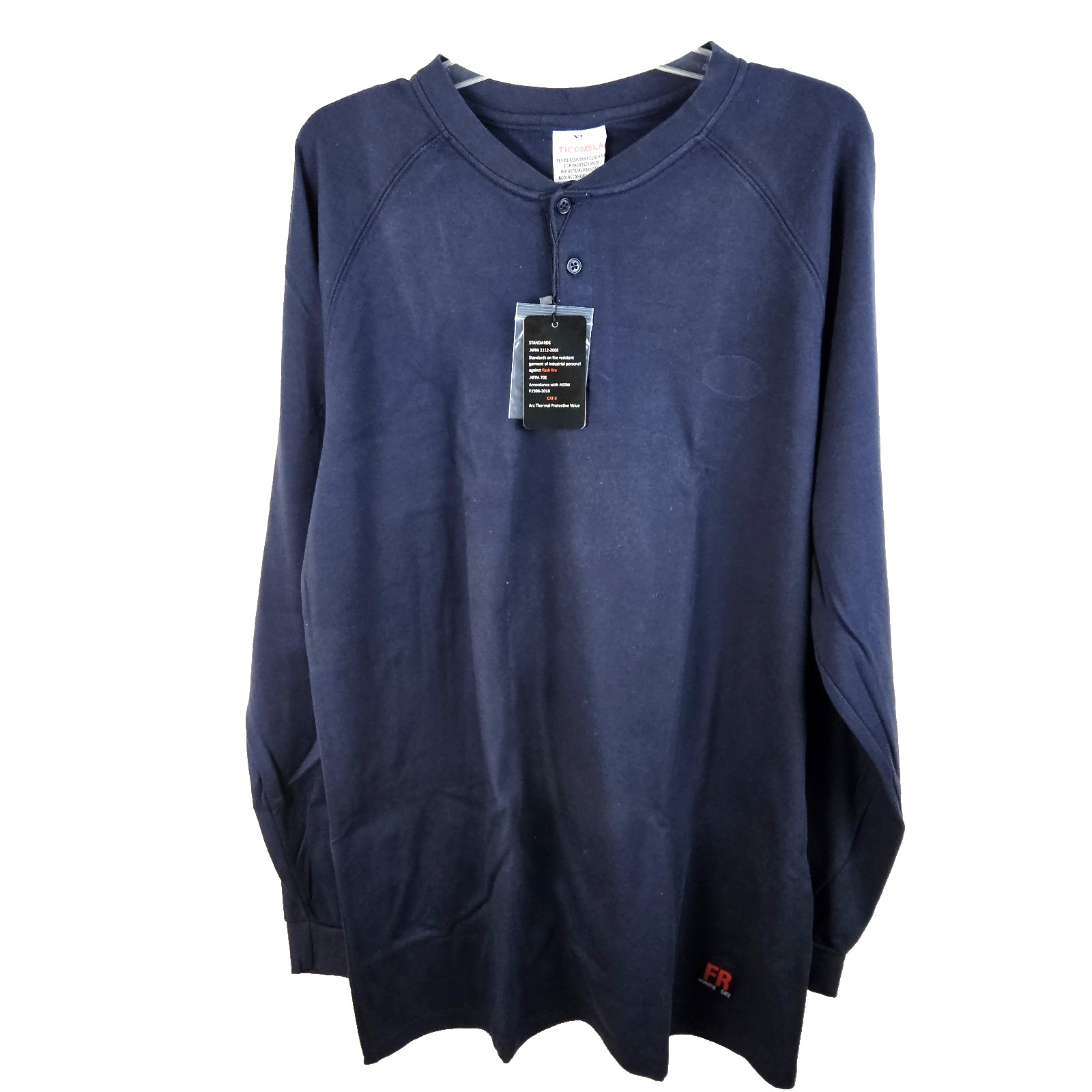 NWT FR henely work shirt Fire Resistant Cat 2 Long Sleeve Ticomela