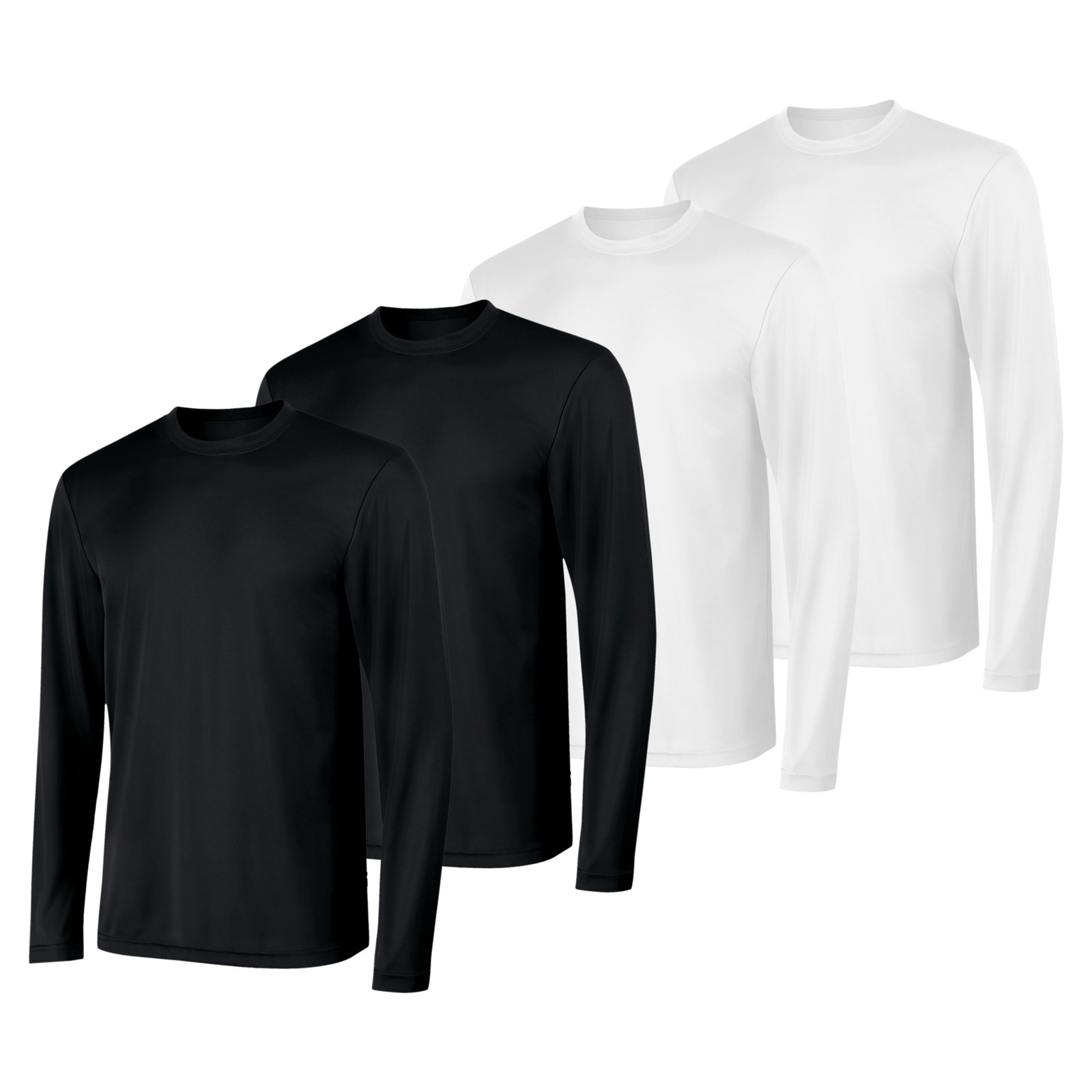 Hanes Sport Cool DRI Men’s Performance Long Sleeve T-Shirt, Value 4-Pack