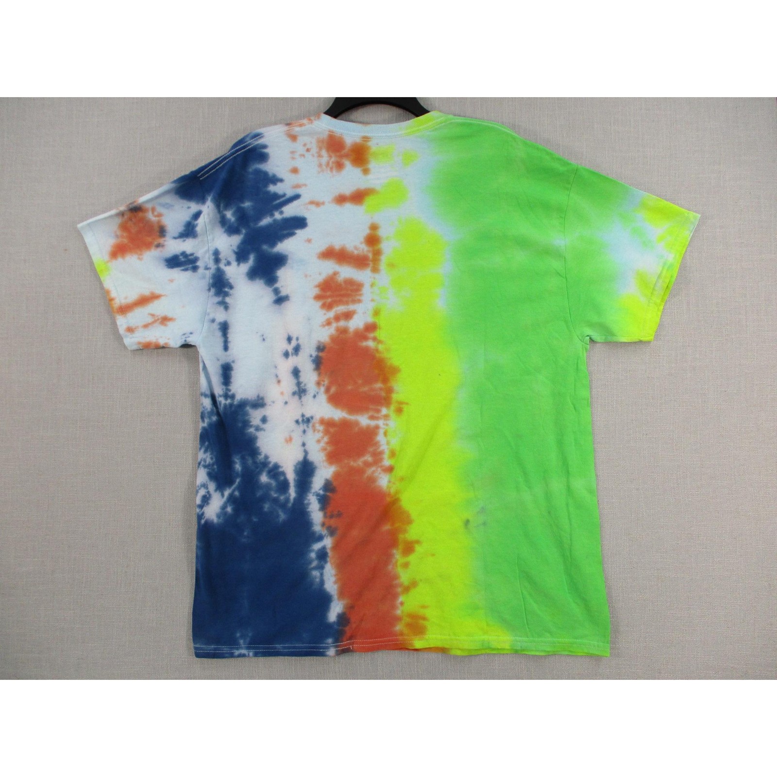 GILDAN Multi Color Psychedelic Festival Tie Dye T Shirt Mens Unisex Size XL