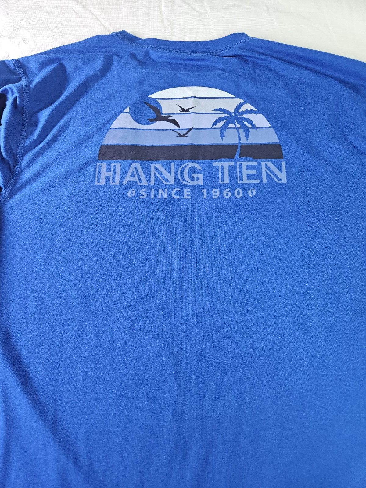 Hang Ten UPF 50+ T Shirt Men XXL Blue Graphic Quick Dry Lightweight Stretch