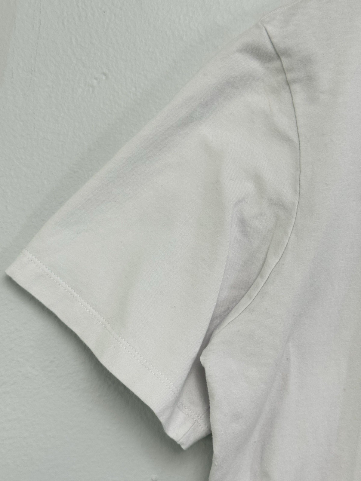 Balenciaga White T-Shirt 3D Logo Glitter Rhinestone Embellished Mens Size XL