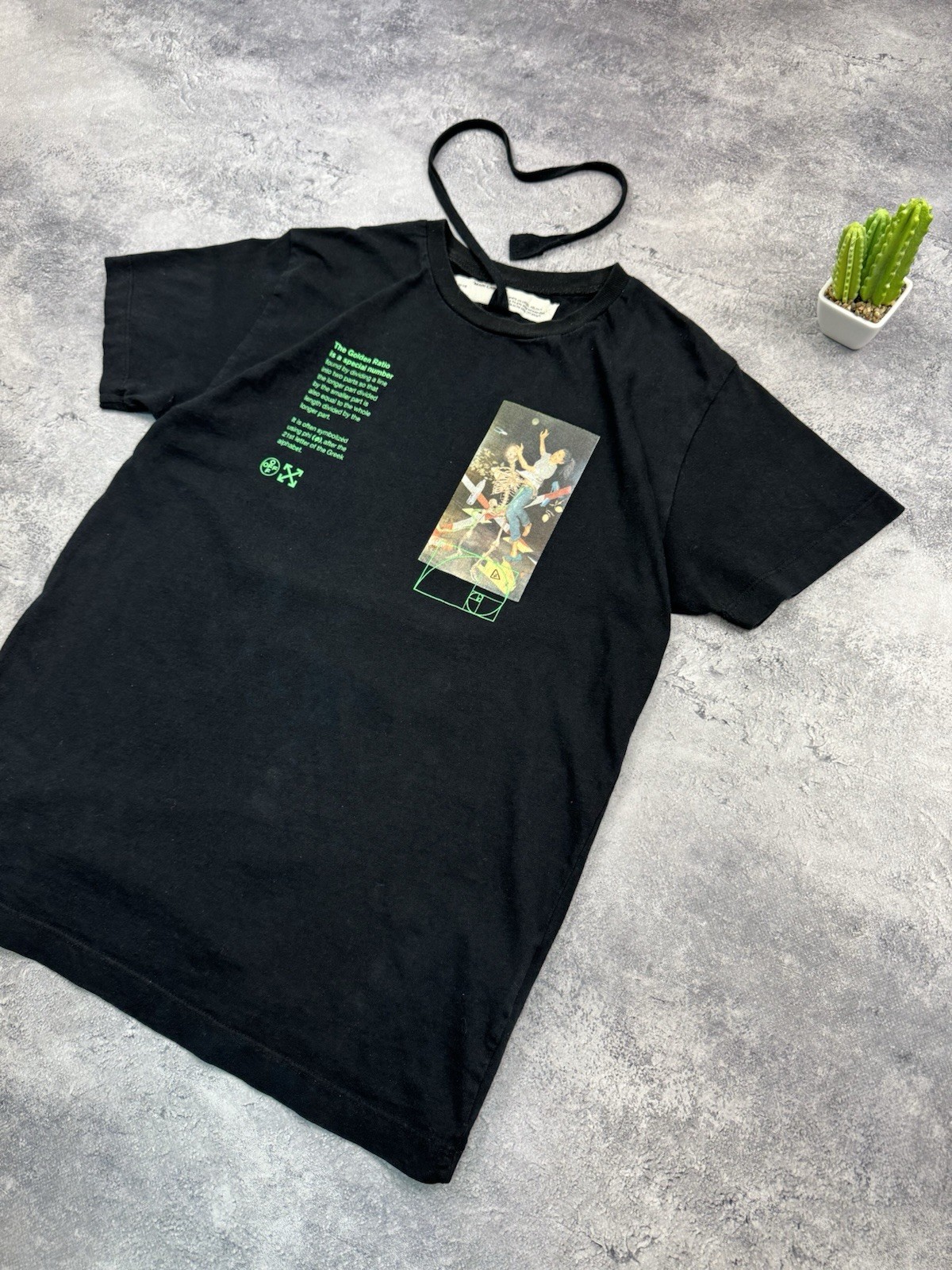 Off-White “Golden Ratio” Pascal Skeleton Graphic Black T-Shirt