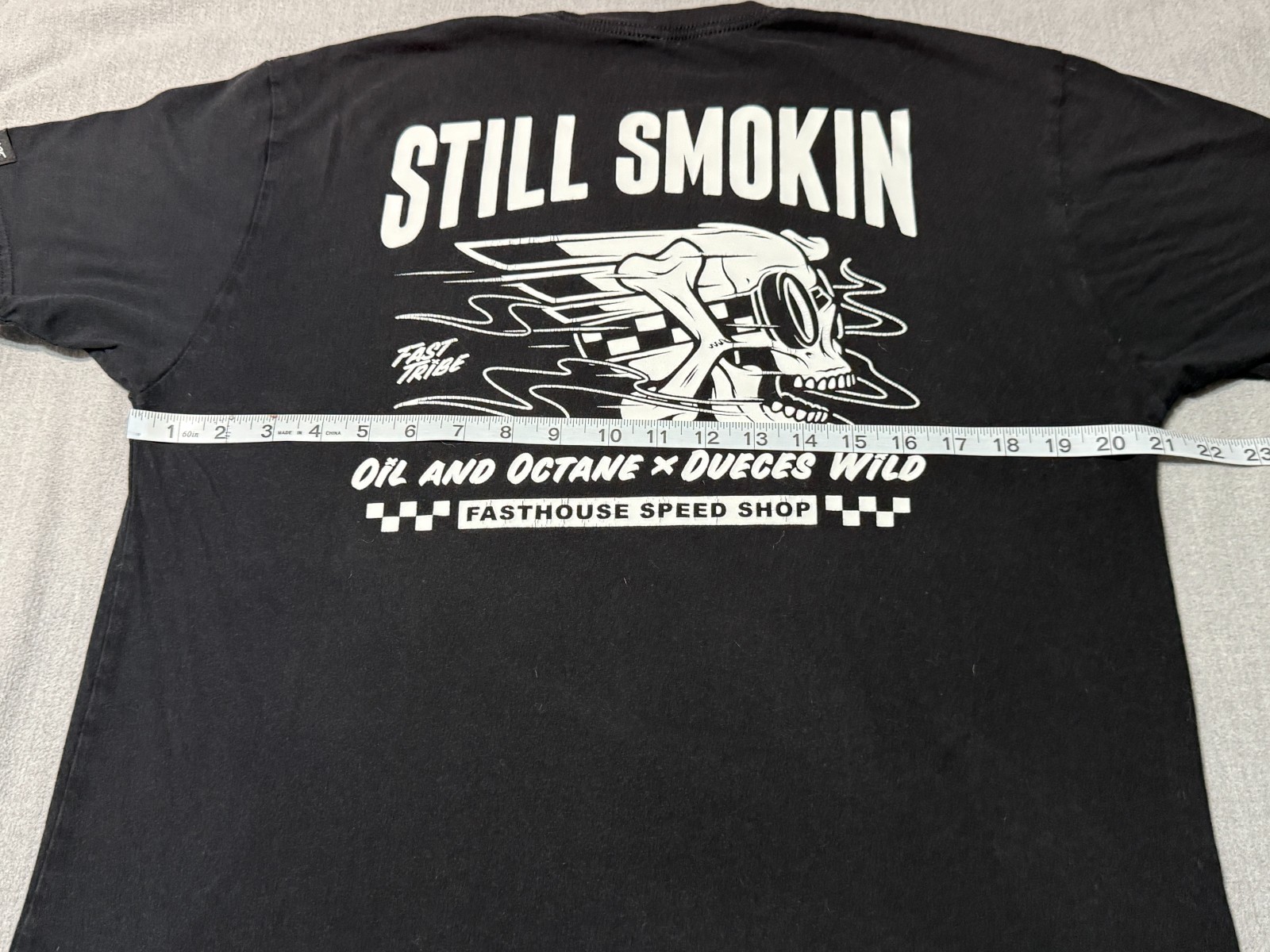 FASTHOUSE – Men’s Short Sleeve L – LARGE – Black – FAST HOUSE F/H – Still Smokin