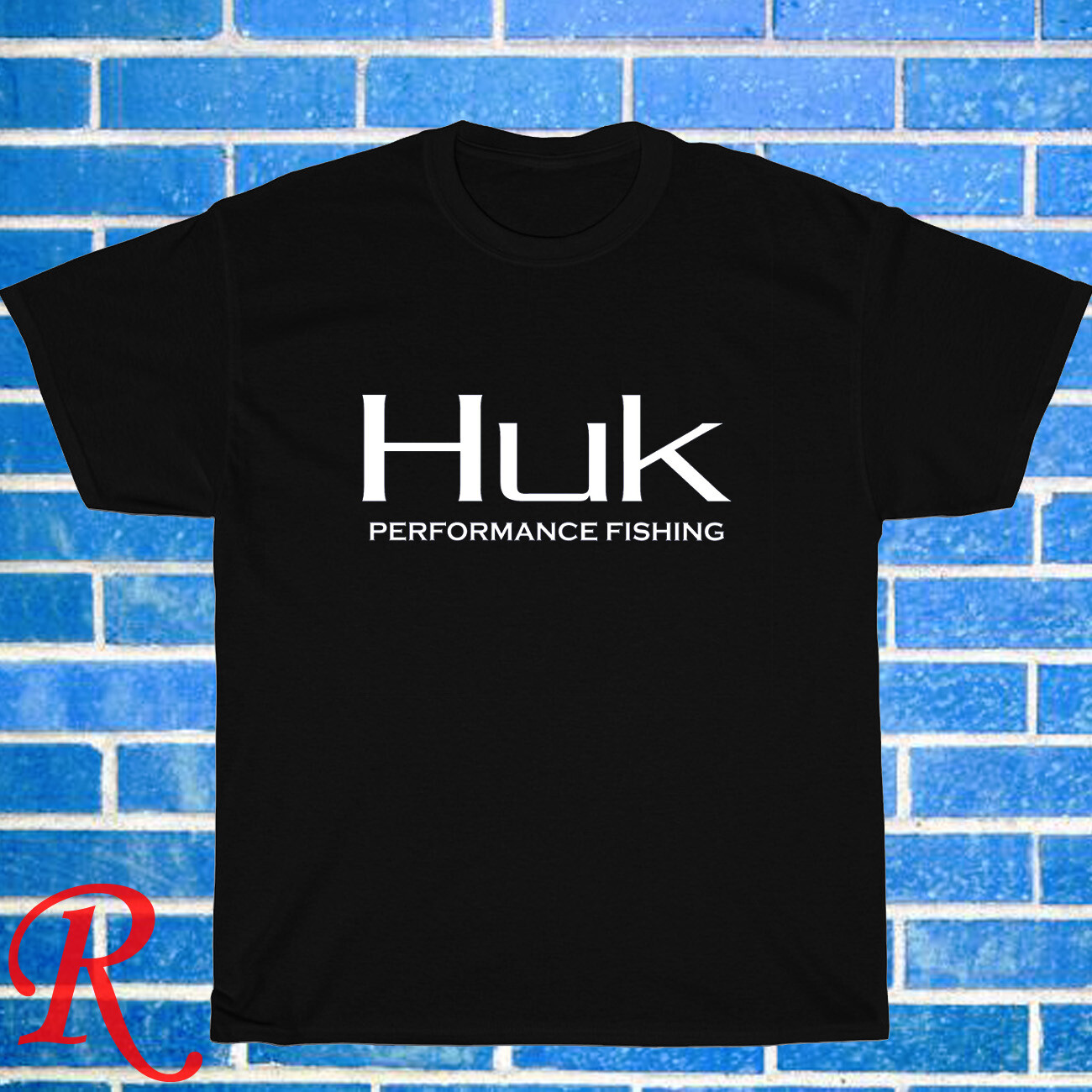 New HUK Fishing Logo Black/Grey/Navy/White Size S-5XL Unisex T-Shirt