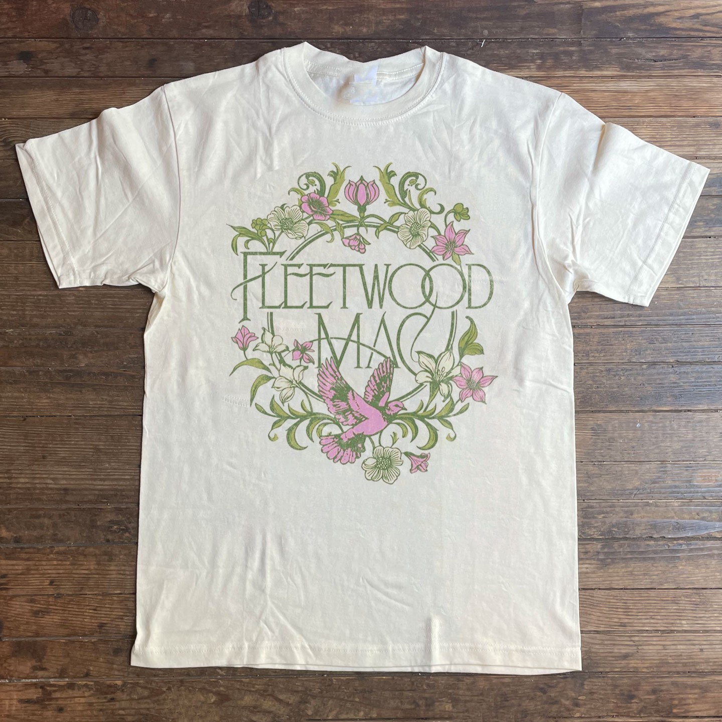 New!! Fleetwood Mac Dove Flowers White Unisex T-shirt Size S-5XL