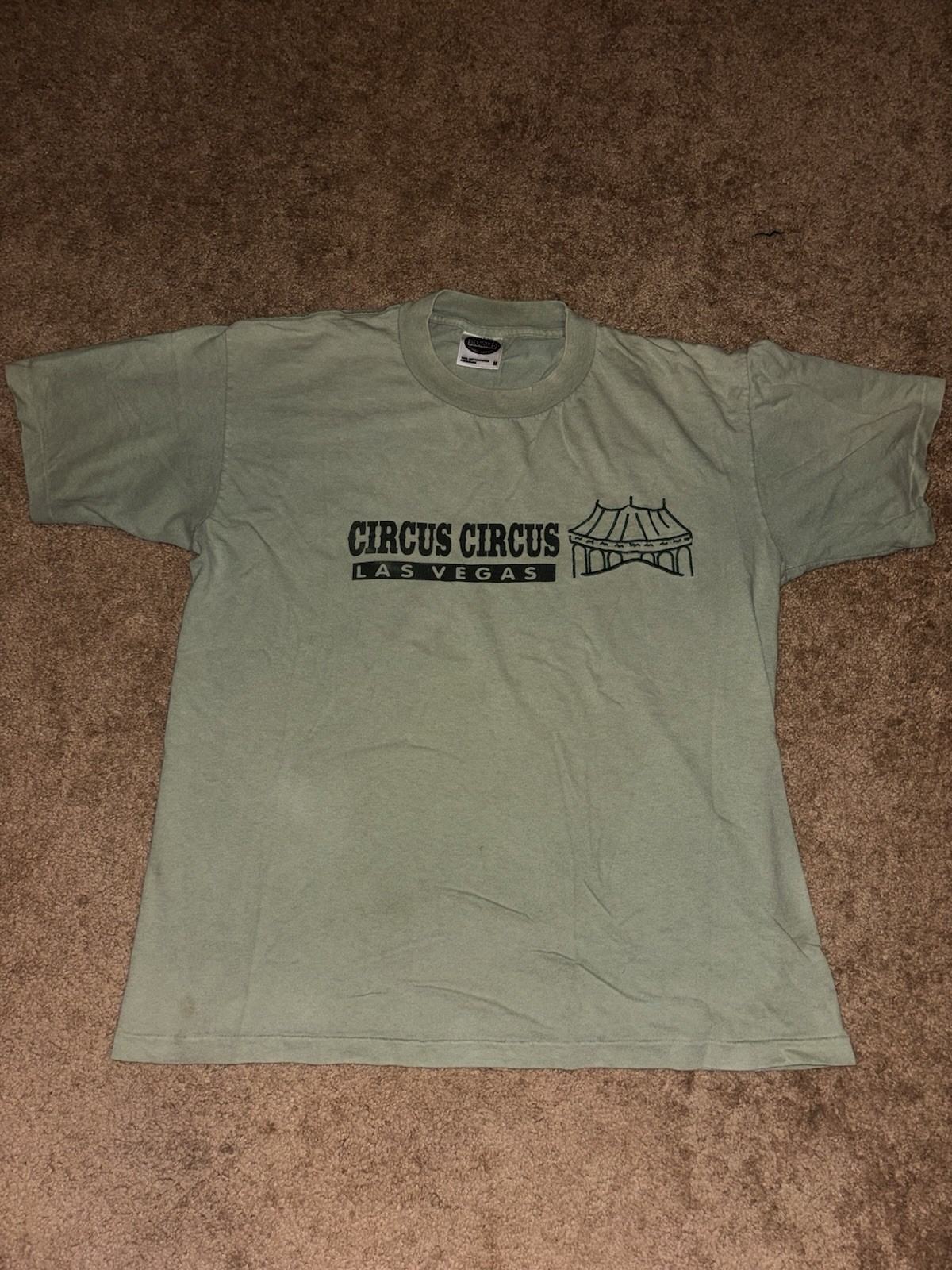American Standard Las Vegas Circus Circus Graphic T-Shirt Short Sleeve Green M