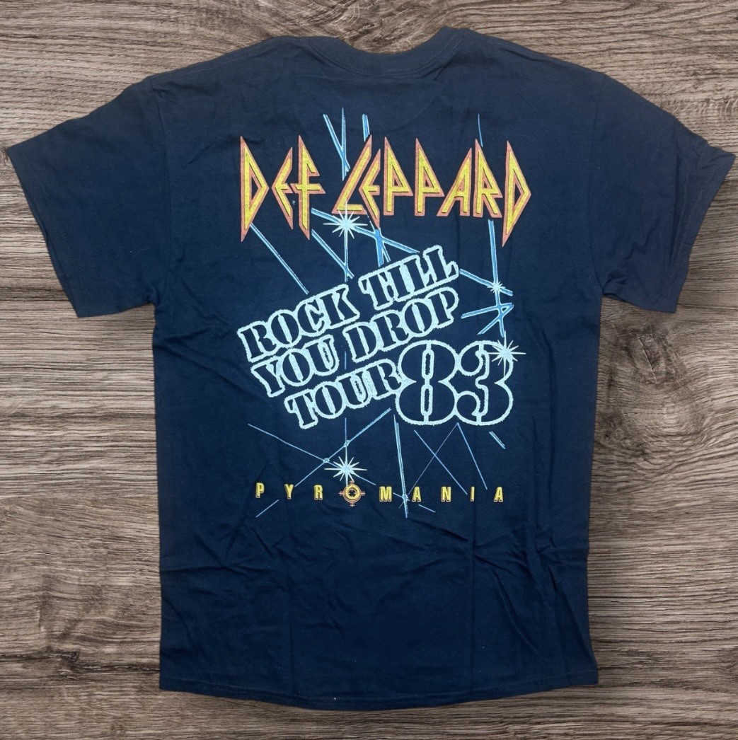 Def Leppard Pyromania Black T-Shirt Size Medium