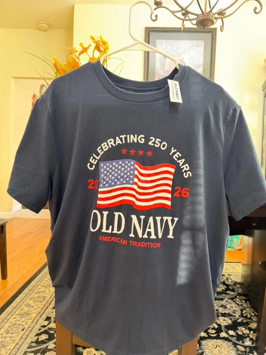 2026 Men OLD NAVY Flag 4th of July T Shirt