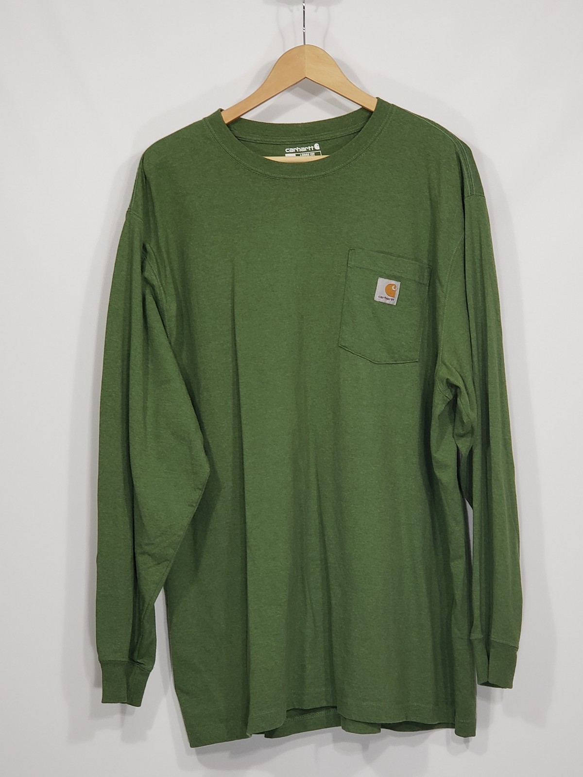 Carhartt Green Long Sleeve T-Shirt Men’s 2XL Loose Fit