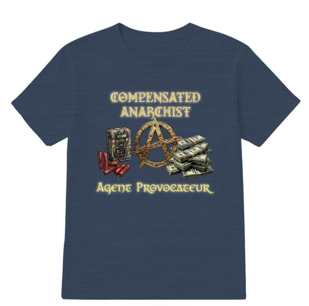 Compensated Anarchist, Dungeon Crawler Carl, Cotton T-Shirt, 2XL, FREE SHIPPING