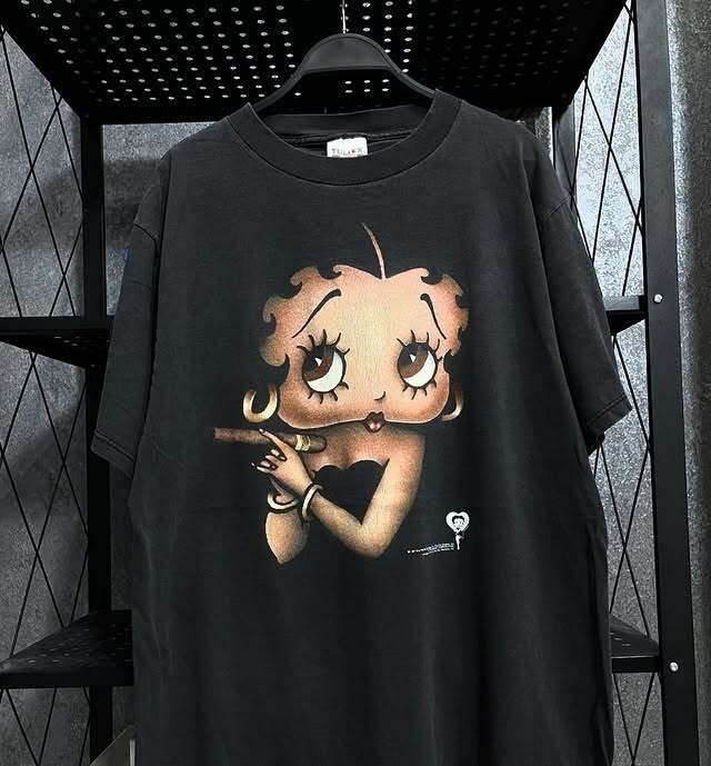 Vintage Betty Boop ‘Spring Fever’ Black Short Sleeve Unisex Shirt S-5XL WA2713