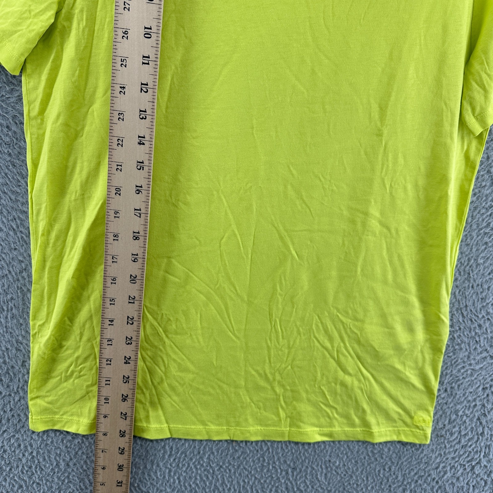 Armani Exchange Shirt Mens Large L Green Pima Cotton Slim Fit V Neck T Shirt