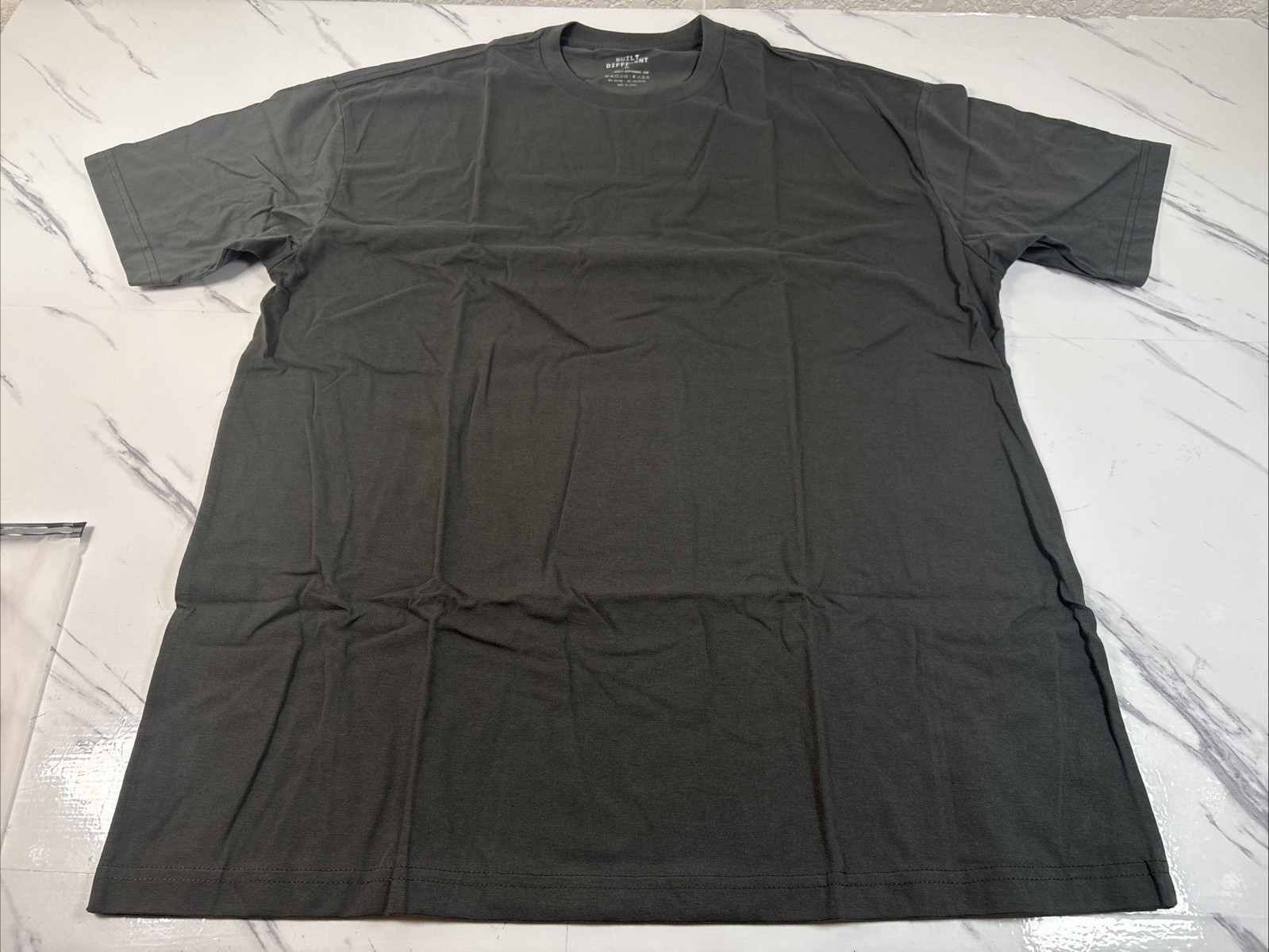 Built Different Tall Mens Short Sleeve Crew Neck T-Shirt Carbon Size 2XL