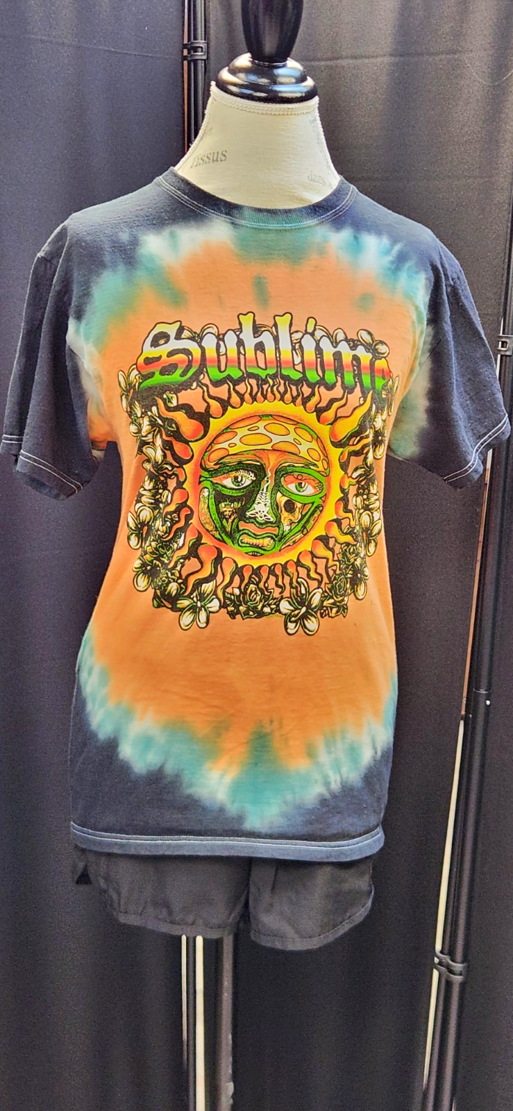 Sublime Tie-Dye Graphic Logo Crew Neck Short Sleeve Cotton T-Shirt – Size S
