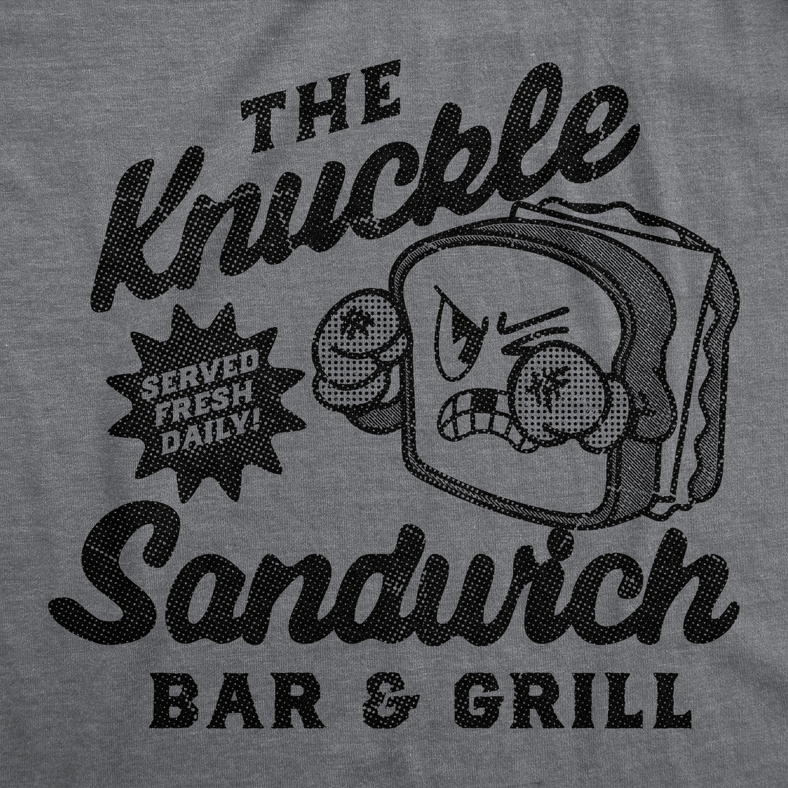 Mens Funny T Shirts The Knuckle Sandwich Bar And Grill Sarcastic Graphic Novelty