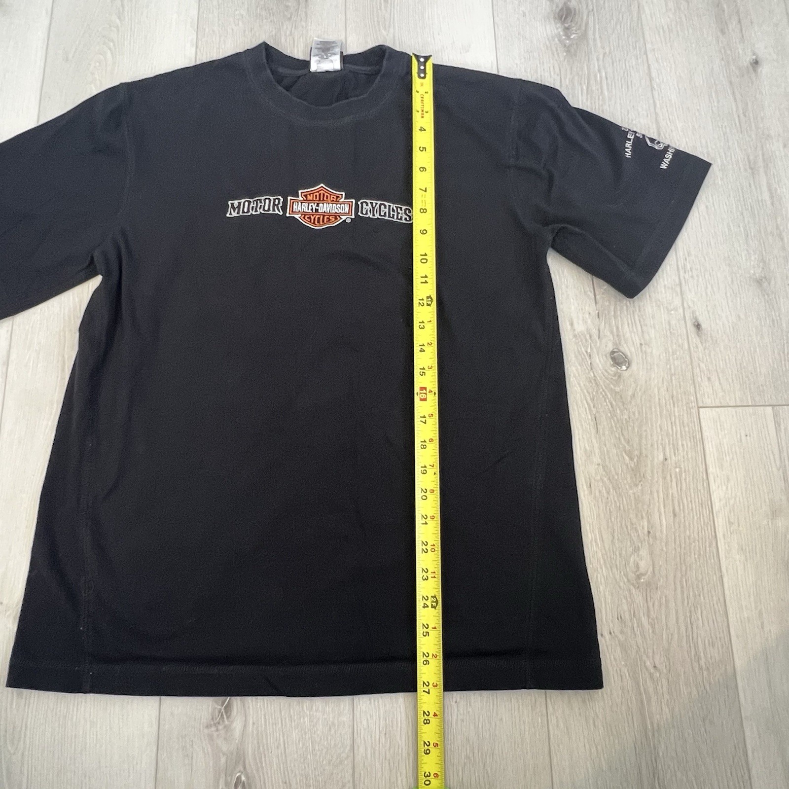 Harley-Davidson Men’s Medium Black Skull Graphic T-Shirt Embroidered Logo
