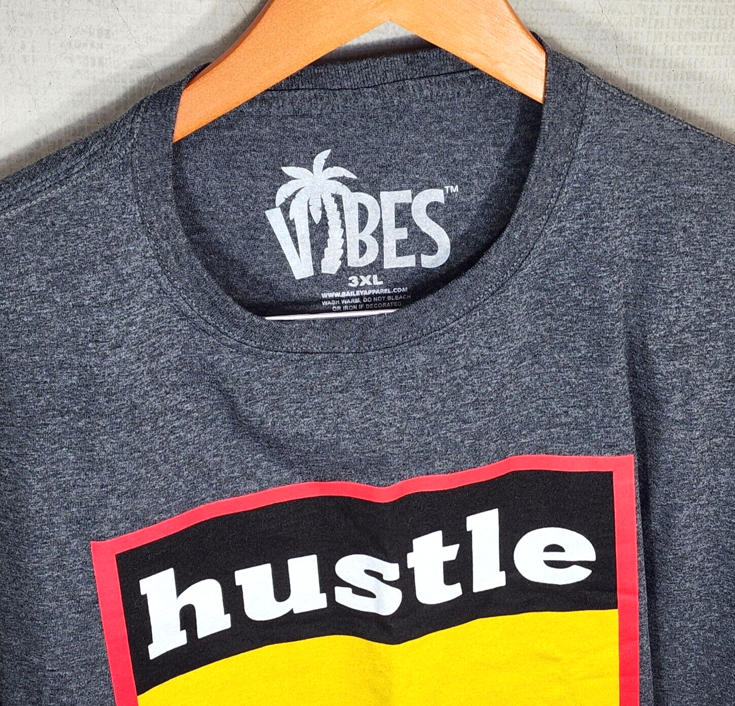 Hustle Mens Shirt 3XLarge Daily All Day Everyday Blessed Mountains Gray A60