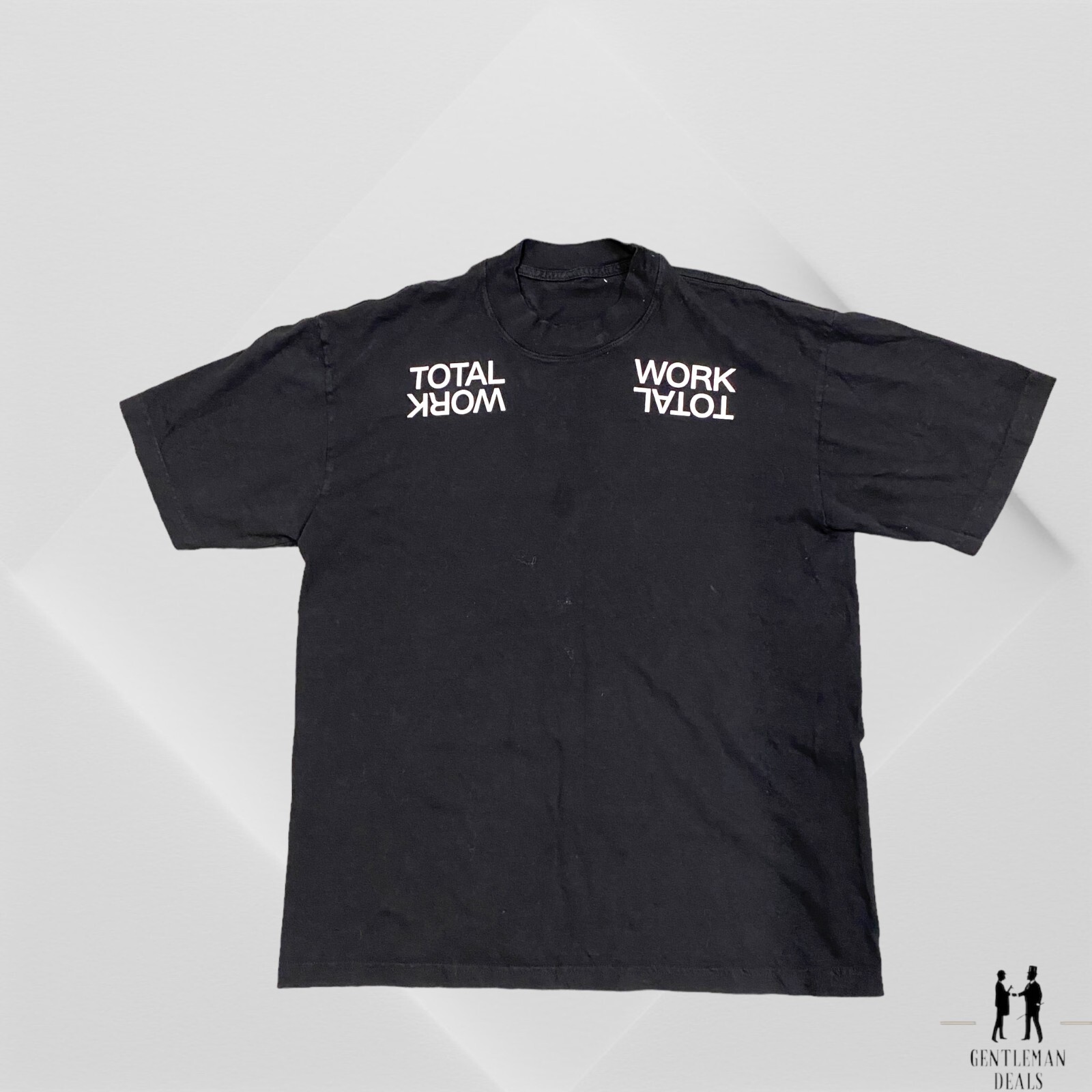 Total Work Standard Issue T shirt Size 1 S-M Mock Neck Black Tshirt Thick Cotton