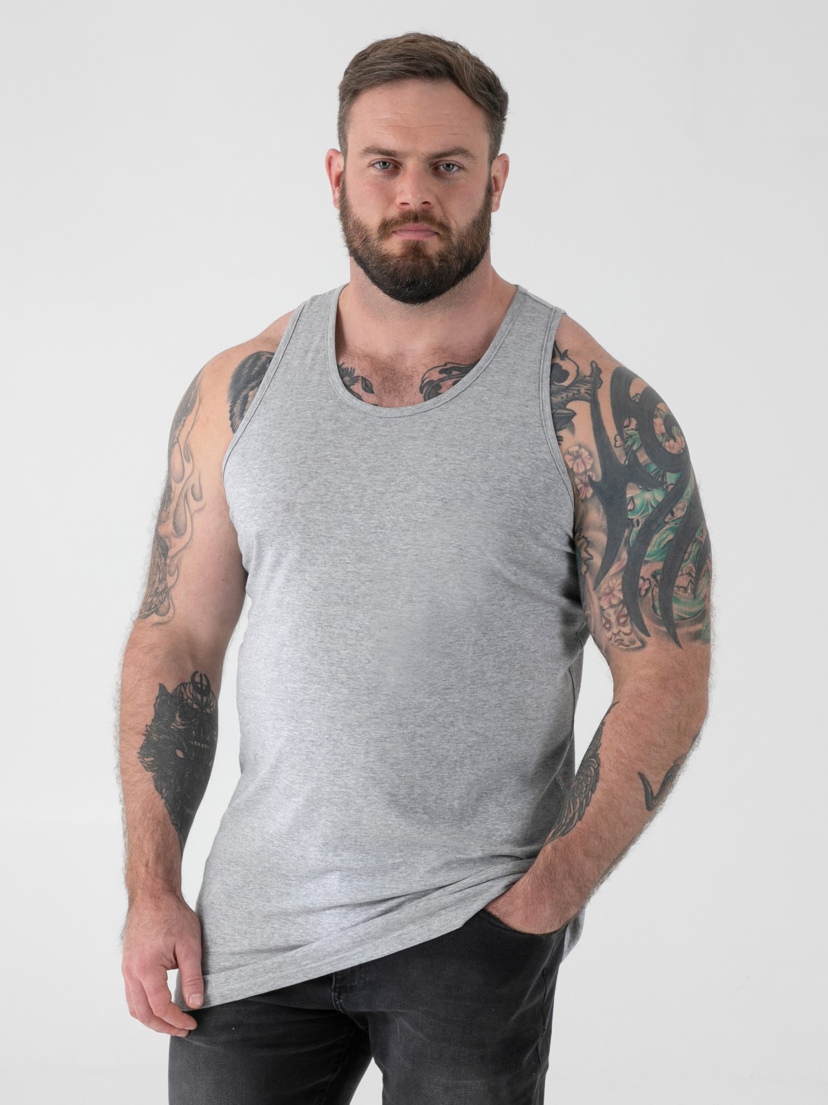 D555 Duke Mens Muscle Vest T-Shirt Cotton Sleeveless Gym Tank Top S M L XL XXL