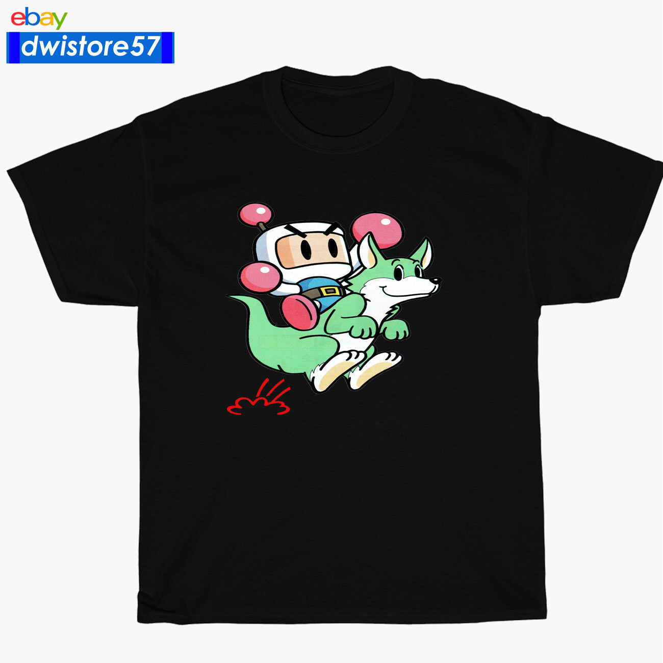 New Shirt Bomberman 94 Logo Black/Navy/White/Grey Men’s T-Shirt S-5XL