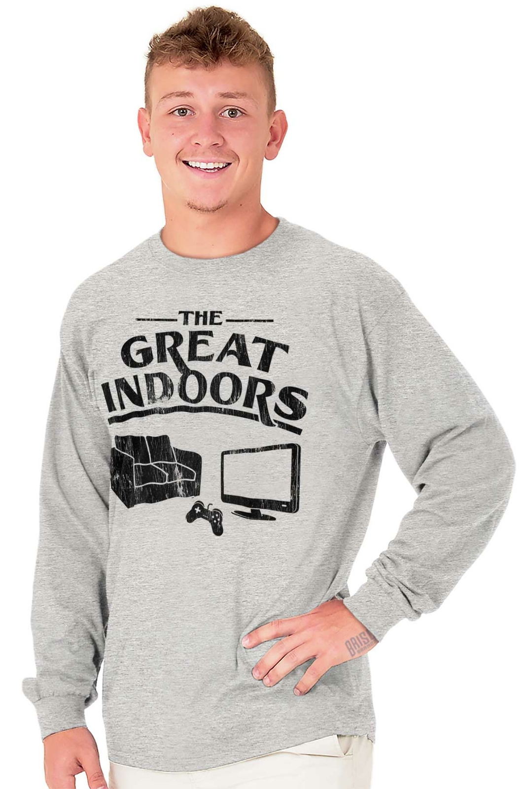 Funny Video Game The Great Indoors Introvert Long Sleeve T Shirts Tees For Men